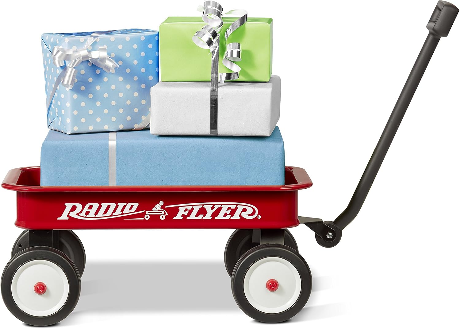 Radio Flyer Mini Classic Red Wagon for Kids, 12.5" Toy Wagon Ages Aged 1.5+ | Play-Size Version of the Classic, Durable Rolling Wheels & Steel Body, Working Handle, Toys, Crafts & Gift Displays