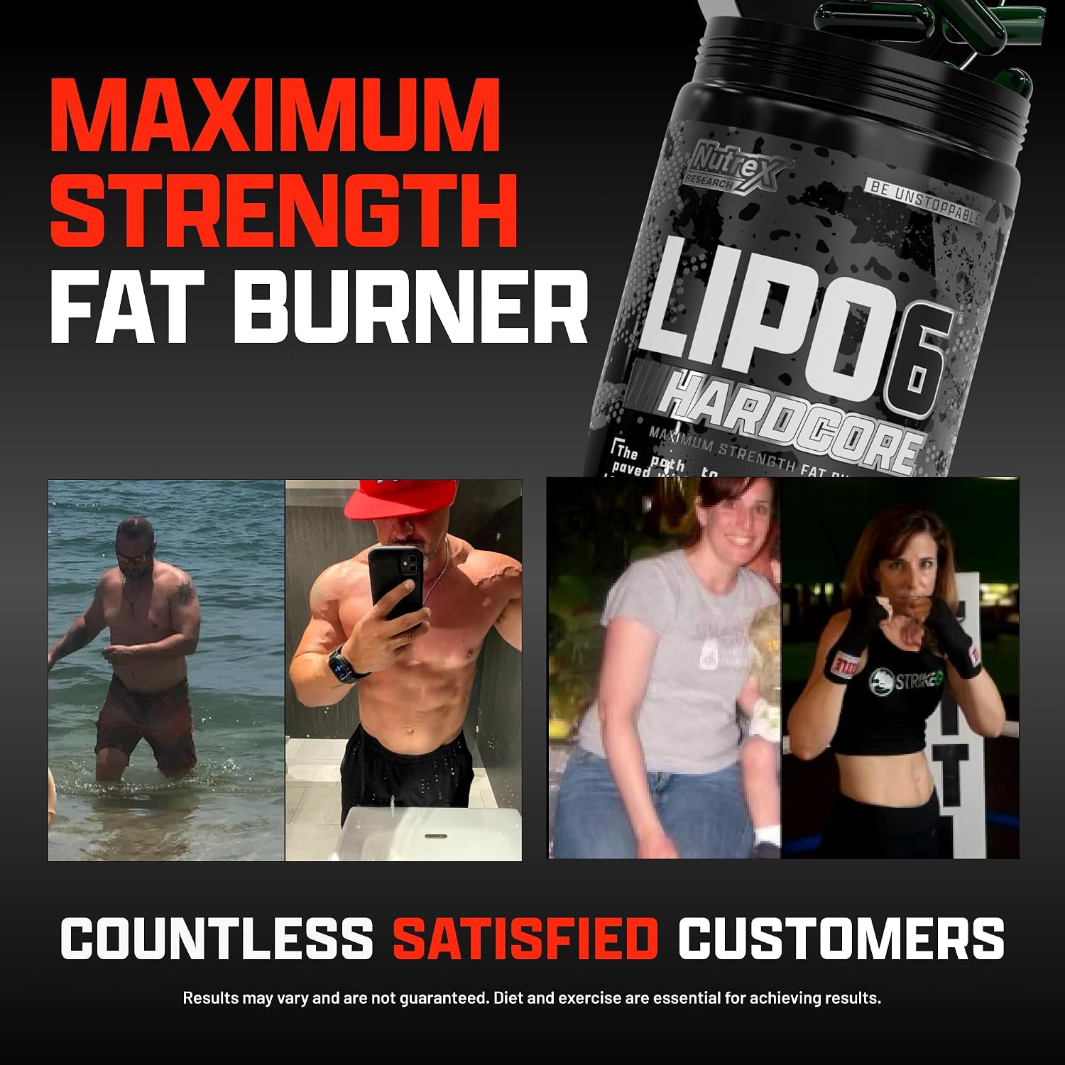 Nutrex Research Lipo-6 Hardcore Energy Dietary Capsules, 60 Count