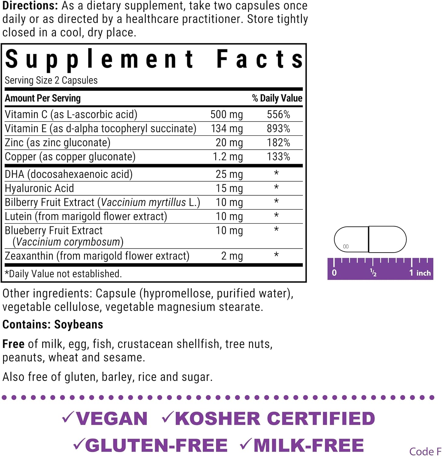 Bluebonnet Nutrition Eye Care Macular & Blue, Eye Health & Blue Light Support*, Vegan, Kosher-Certified, Gluten-Free, Dairy-Free