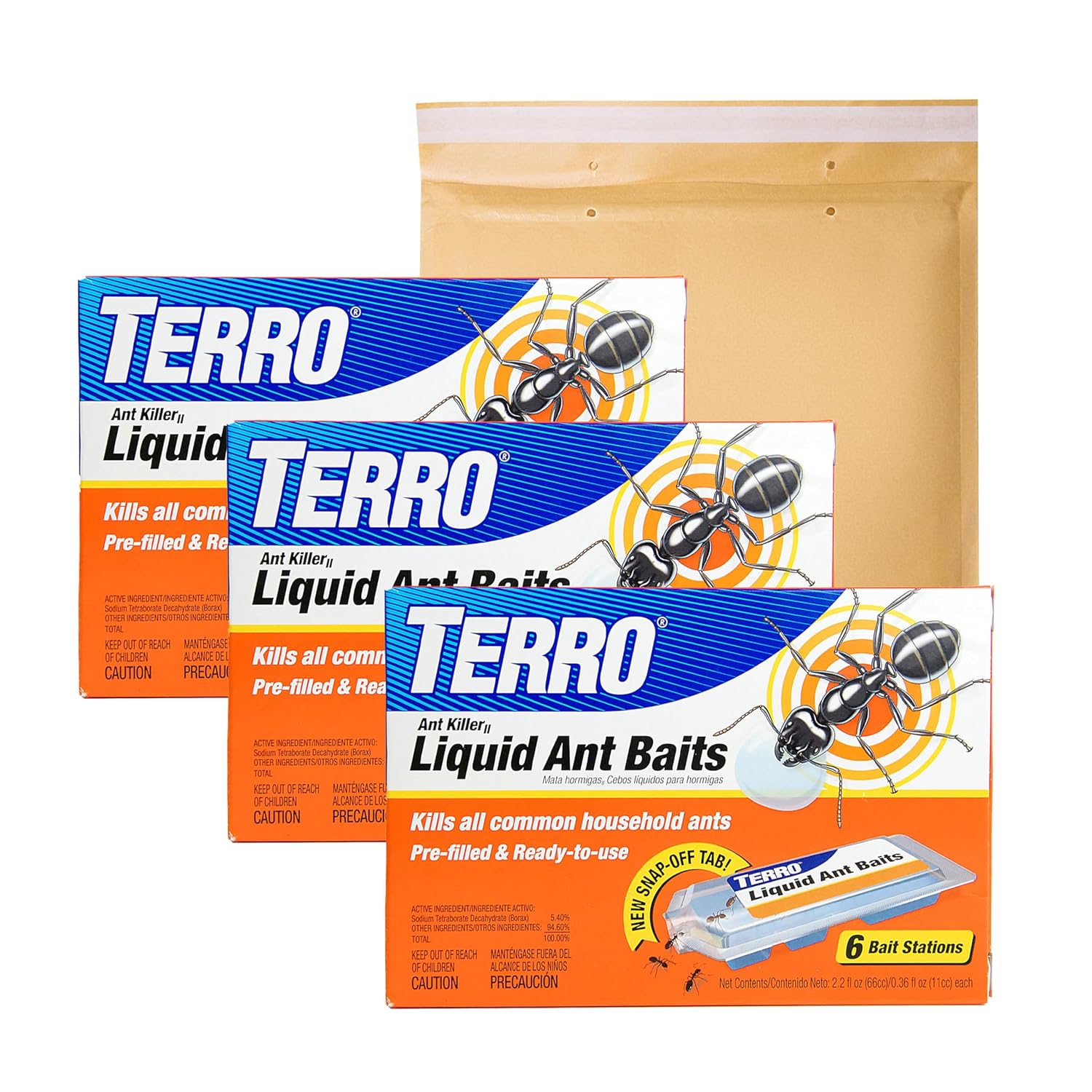 Terro, Ant Killer Bait Stations T300B - Liquid Bait to Eliminate Ants - Bait System - Stations for Effective Indoor Ant Control, 12 Count | Borax Formula, Kills the Queen & the Entire Colony, Liquid Ant Baits Indoor, Kills Household Ants, Indoor Use