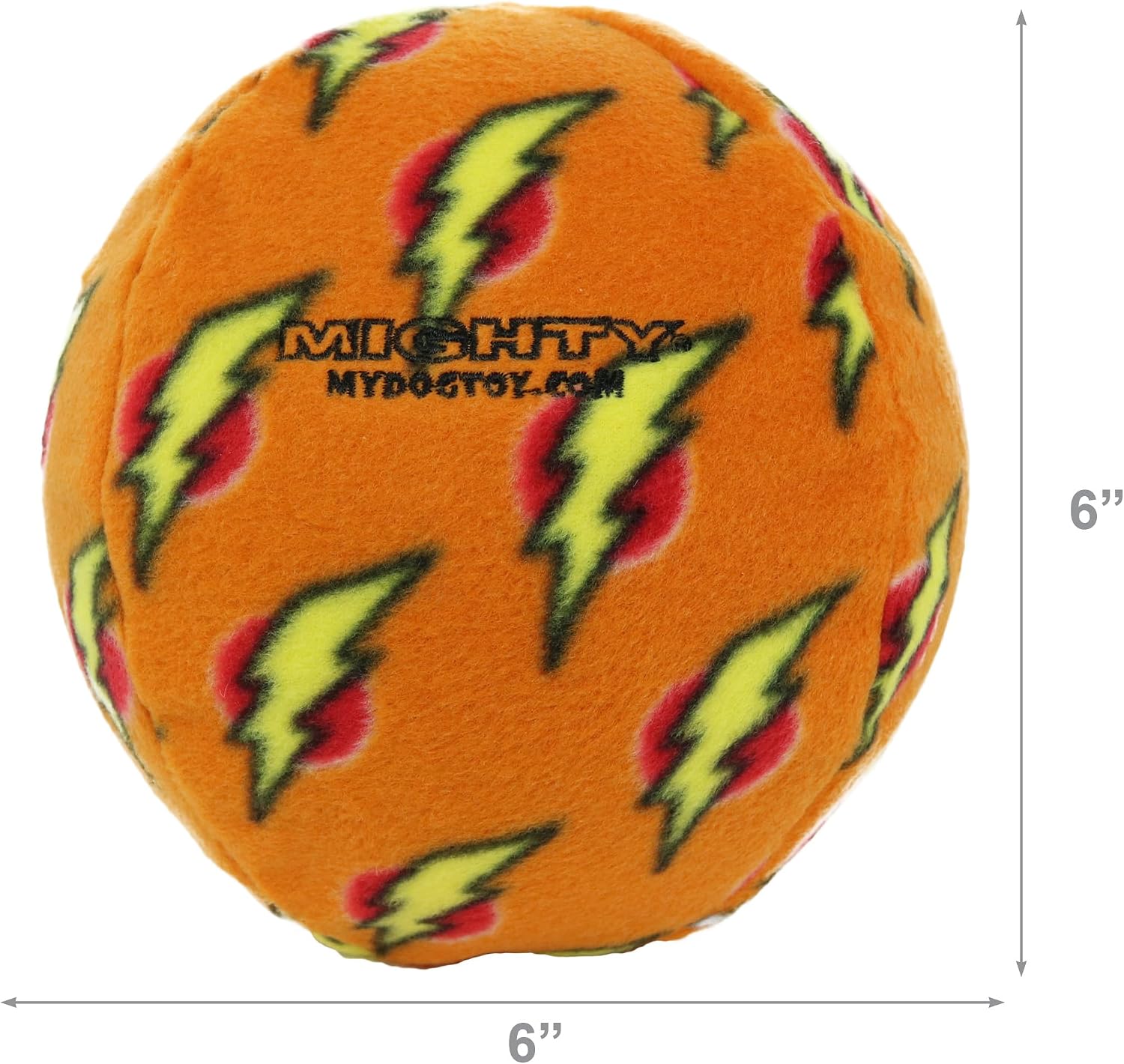 MIGHTY Tuffy 2 Pack Medium Ball Dog Toy: Ultra Durable Plush Toy with Multiple Layers & Reinforced Seams, Washable and Floats, Vinyl Ball & Fleece