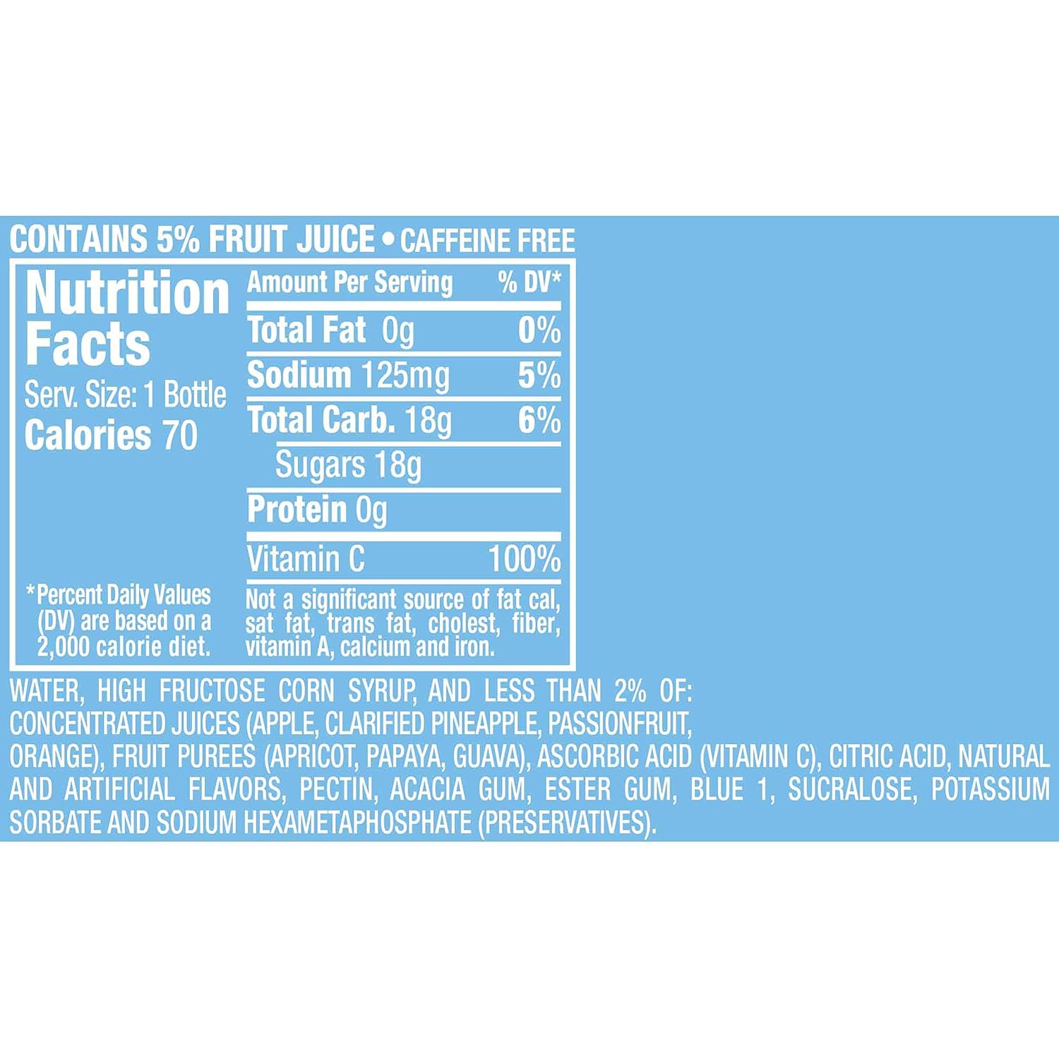 Hawaiian Punch Polar Blast Fruit Juice Drink, 10 Fl Oz Bottles, 24 Count (4 Packs Of 6), Ready-to-drink, On-the-go, Caffeine-free, Carbonation-free, Gluten-free, Excellent Source Of Vitamin C