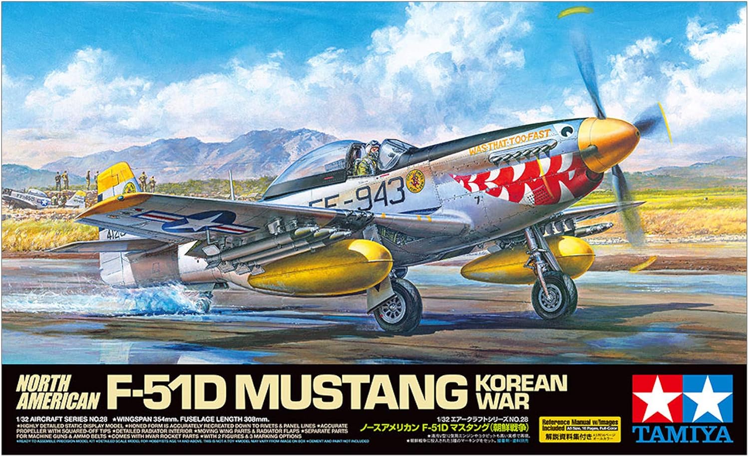 Tamiya 60328-000 60328 North American F-51D Mustang 1:32 Plastic Model Kit