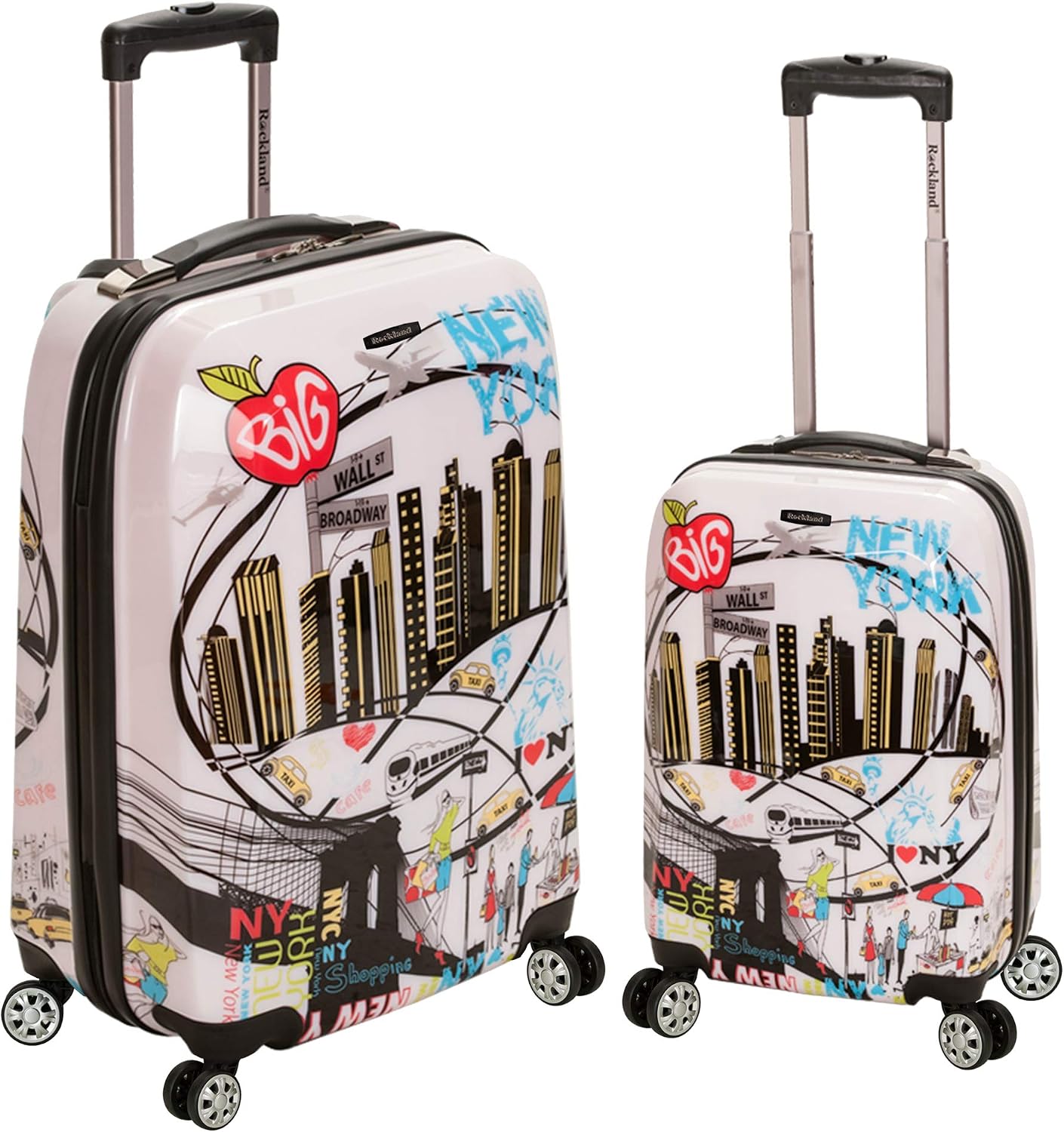 Rockland Departure Hardside 2 Piece Spinner Wheel Luggage, (20"/28"), Departure