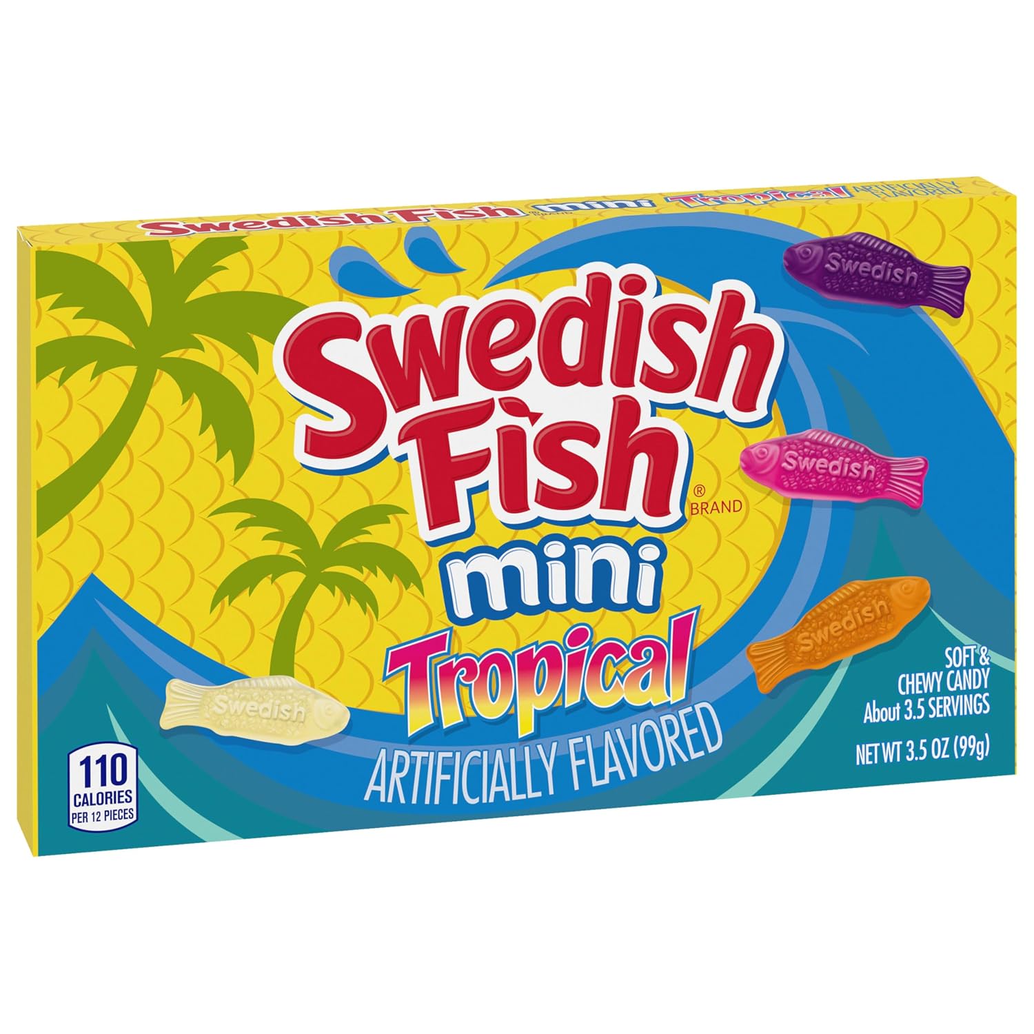 SWEDISH FISH Soft & Chewy Gummy Candy, Bulk Candy, 12-3.1 oz Boxes