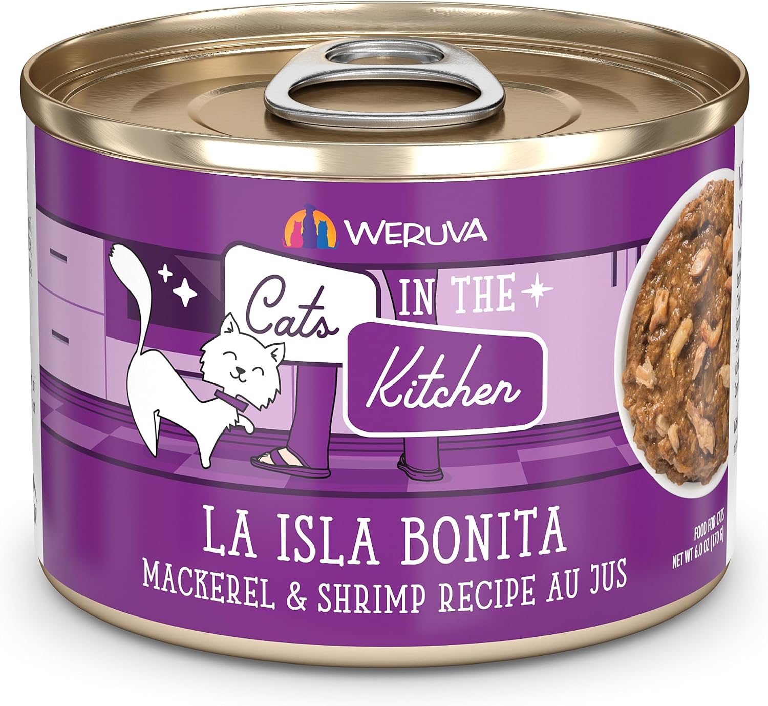 Weruva Cats in the Kitchen, Kitchen Cuties Variety Pack, Wet Cat Food, 3.2oz Can (Pack of 12)