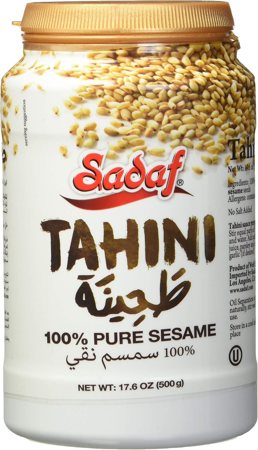 Sadaf Sesame Tahini Paste - 100% Pure Sesame Paste from ground sesame seeds - Tahini paste for Hummus