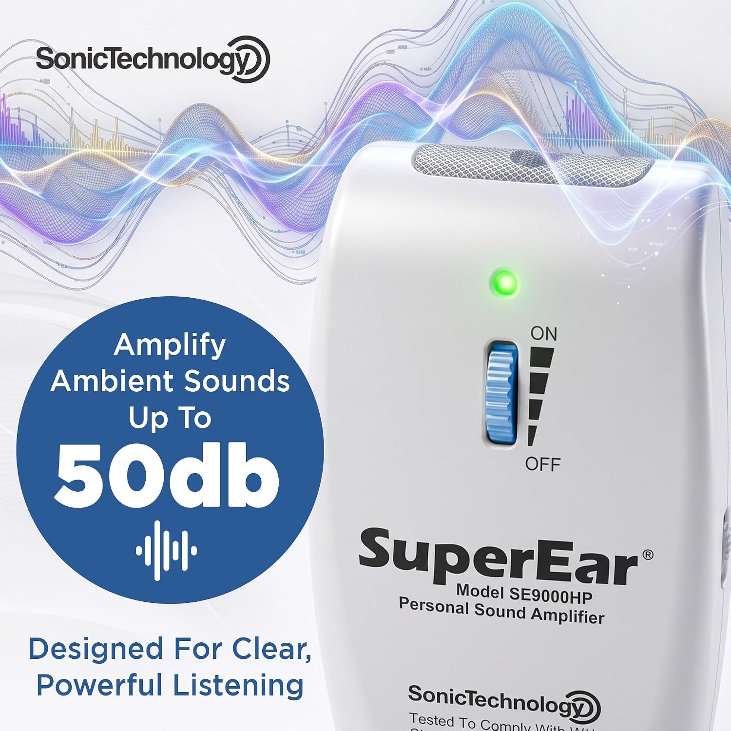 SuperEar SE9000HP - Hearing Amplifier, Sound Listening, Personal Headphones