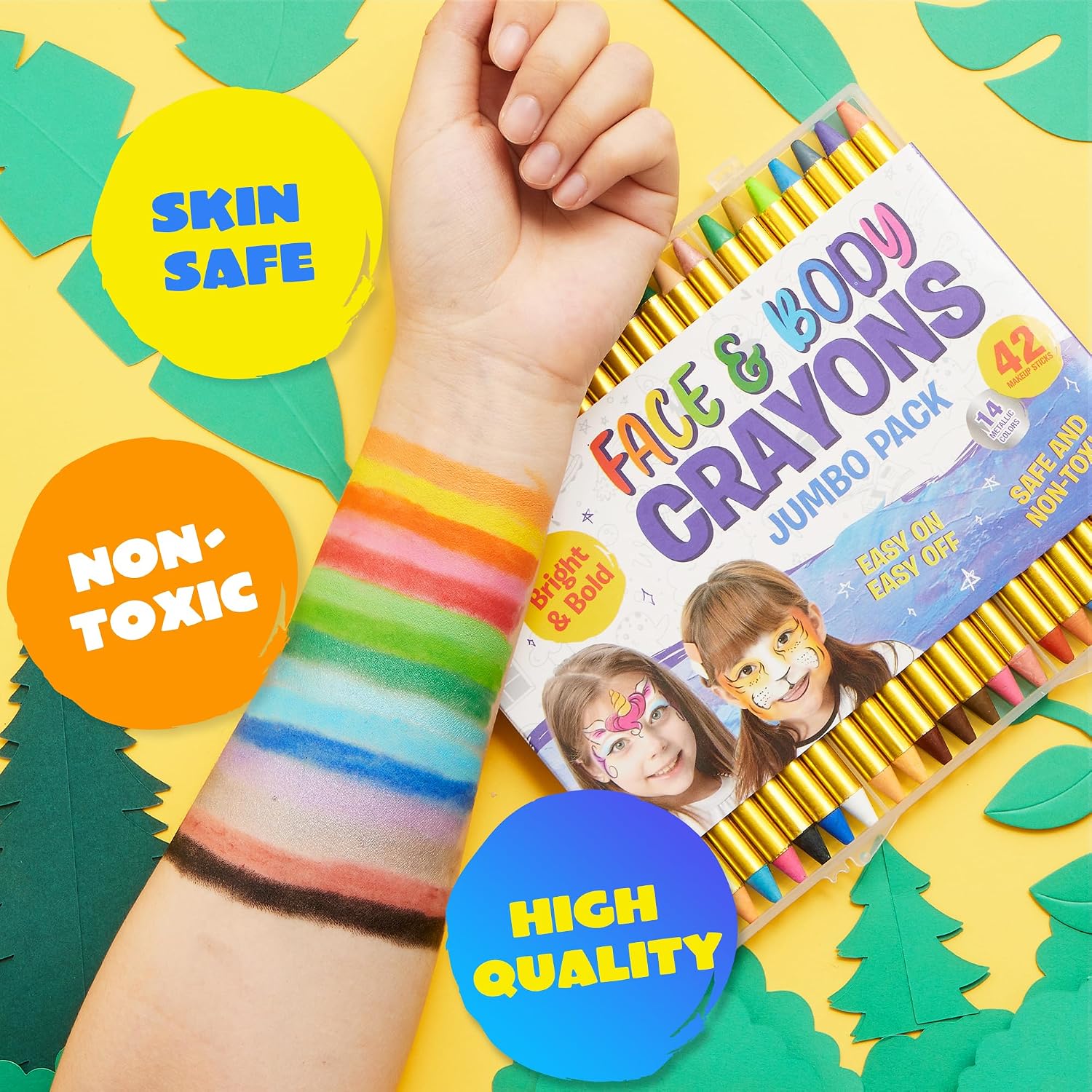 42PCS Face and Body Paint Crayons