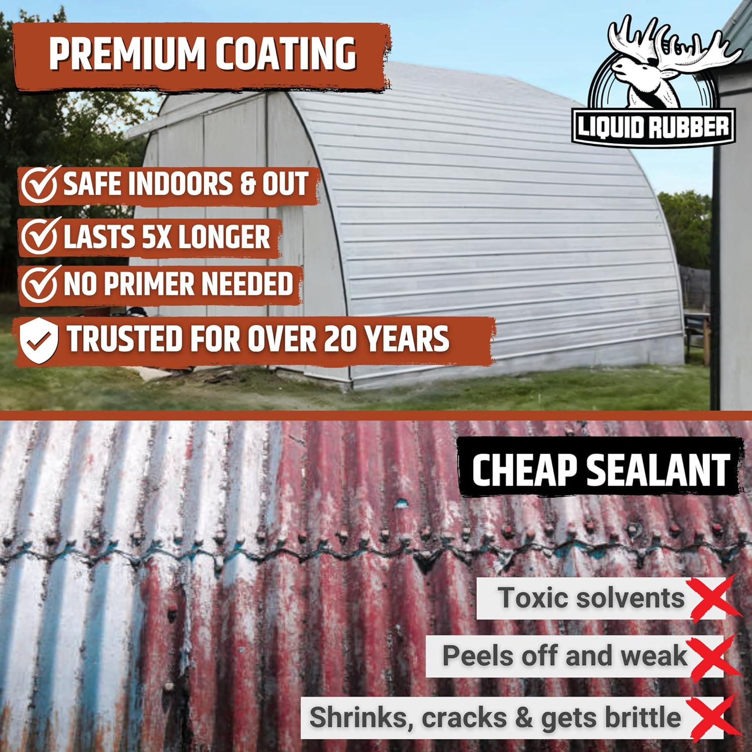 Liquid Rubber Silicone Roof Coating UV-Reflective Coating, White, 4 Gallon | Solar Reflective, One-Coat Sealant for Flat, Low-Slope, Metal, Concrete, EPDM and TPO Roofs. No Primer Needed Except EPDM/TPO