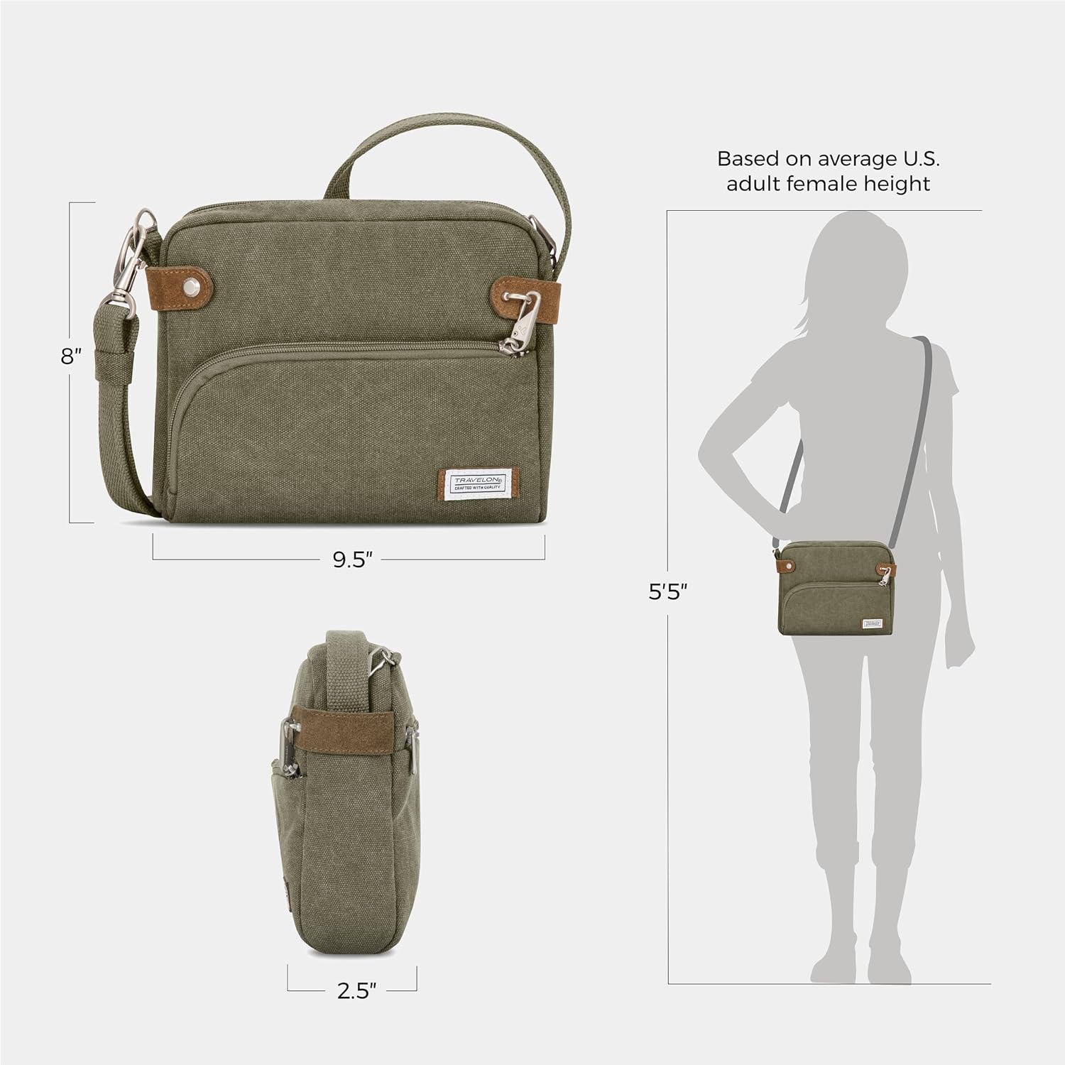 Travelon Anti-Theft Heritage Small Crossbody Bag