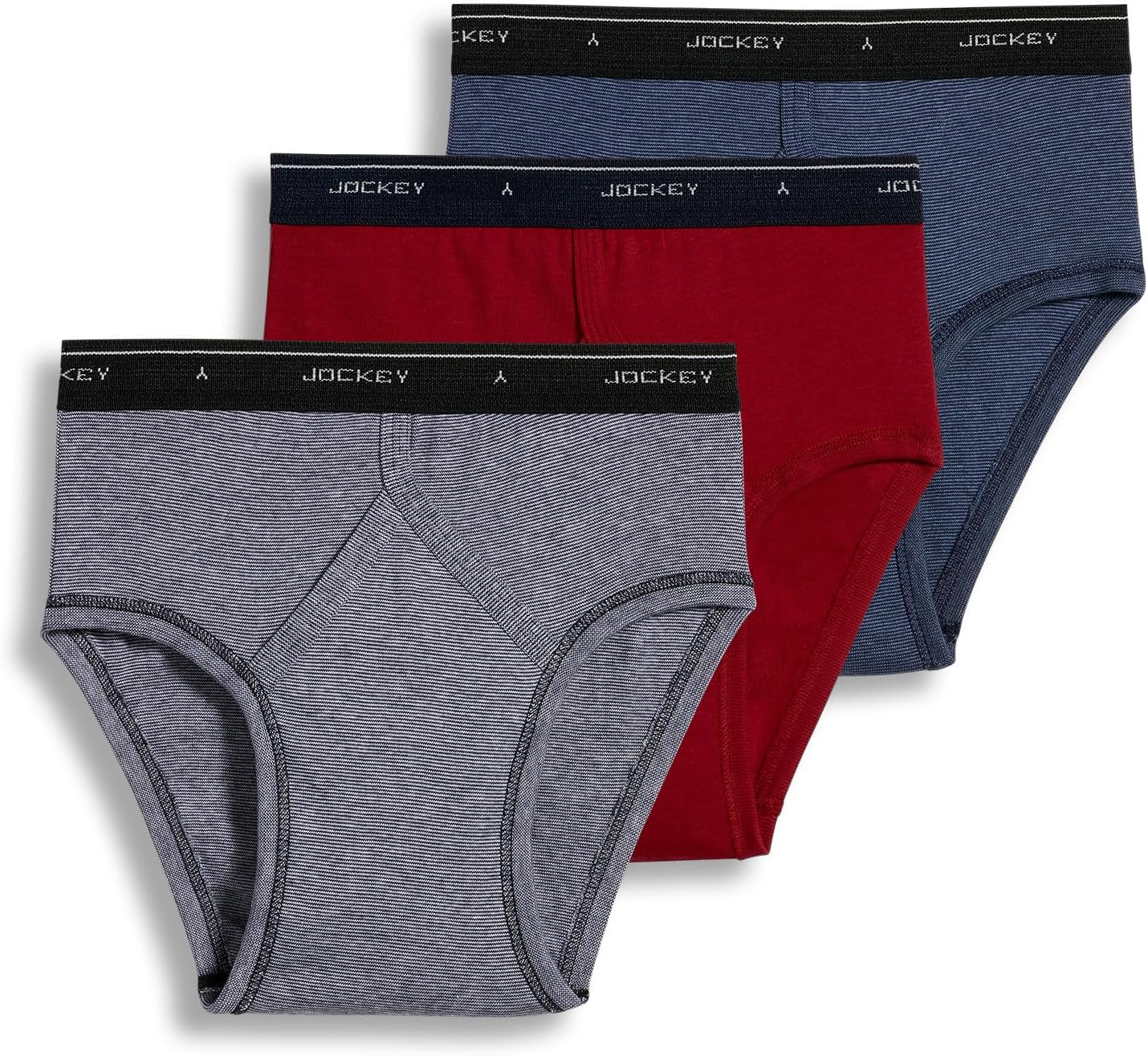 Jockey Classic Low Rise Brief- 3 Pack - 100% Cotton Underwear for Men