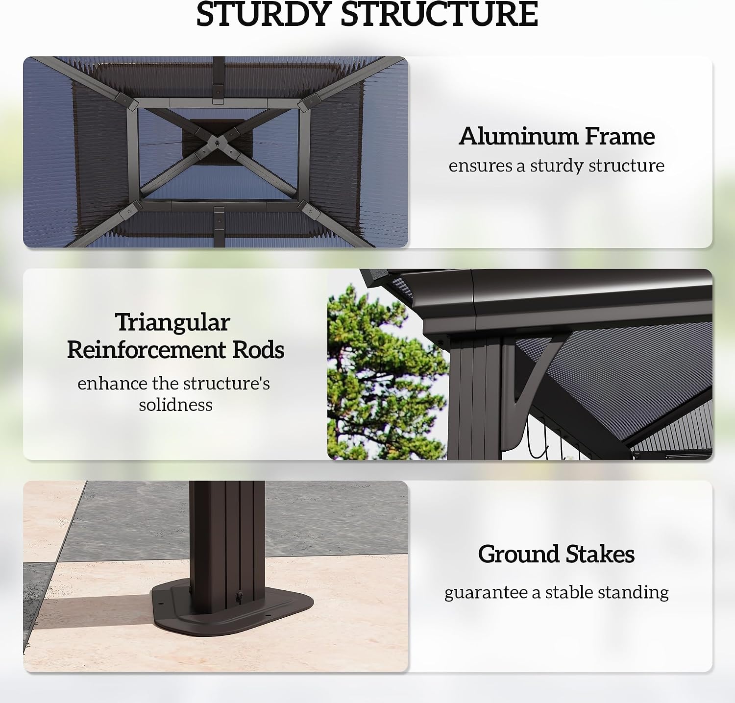Outsunny 9 x 5 ft. Grill Gazebo Hardtop 2-Tier Polycarbonate Roof Shelves