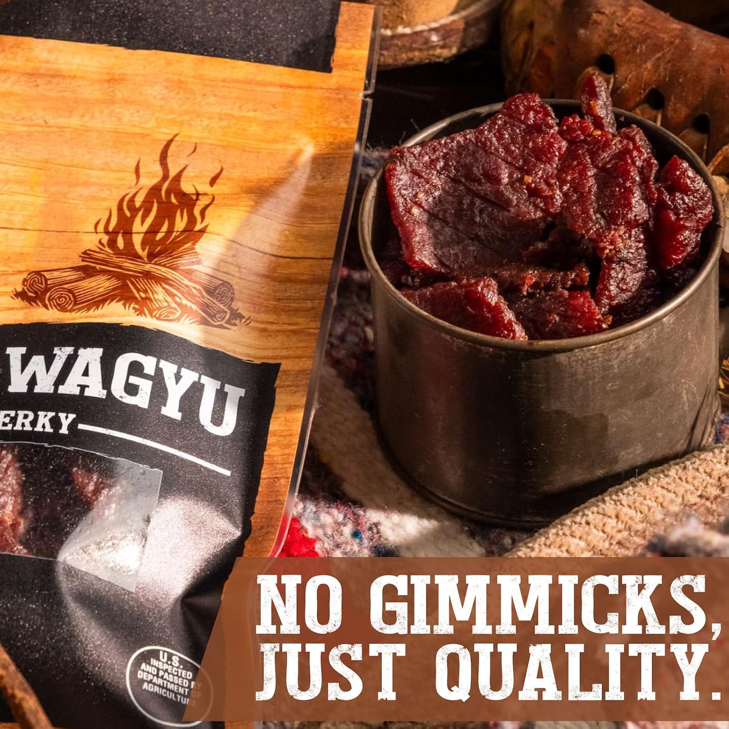Cattleman's Cut Original Beef Jerky, Premium Marinated Steak High Protein Meat Snacks, Keto Friendly, Gluten Free, Carnivore Travel Snack, Resealable Bag, 10 Ounces