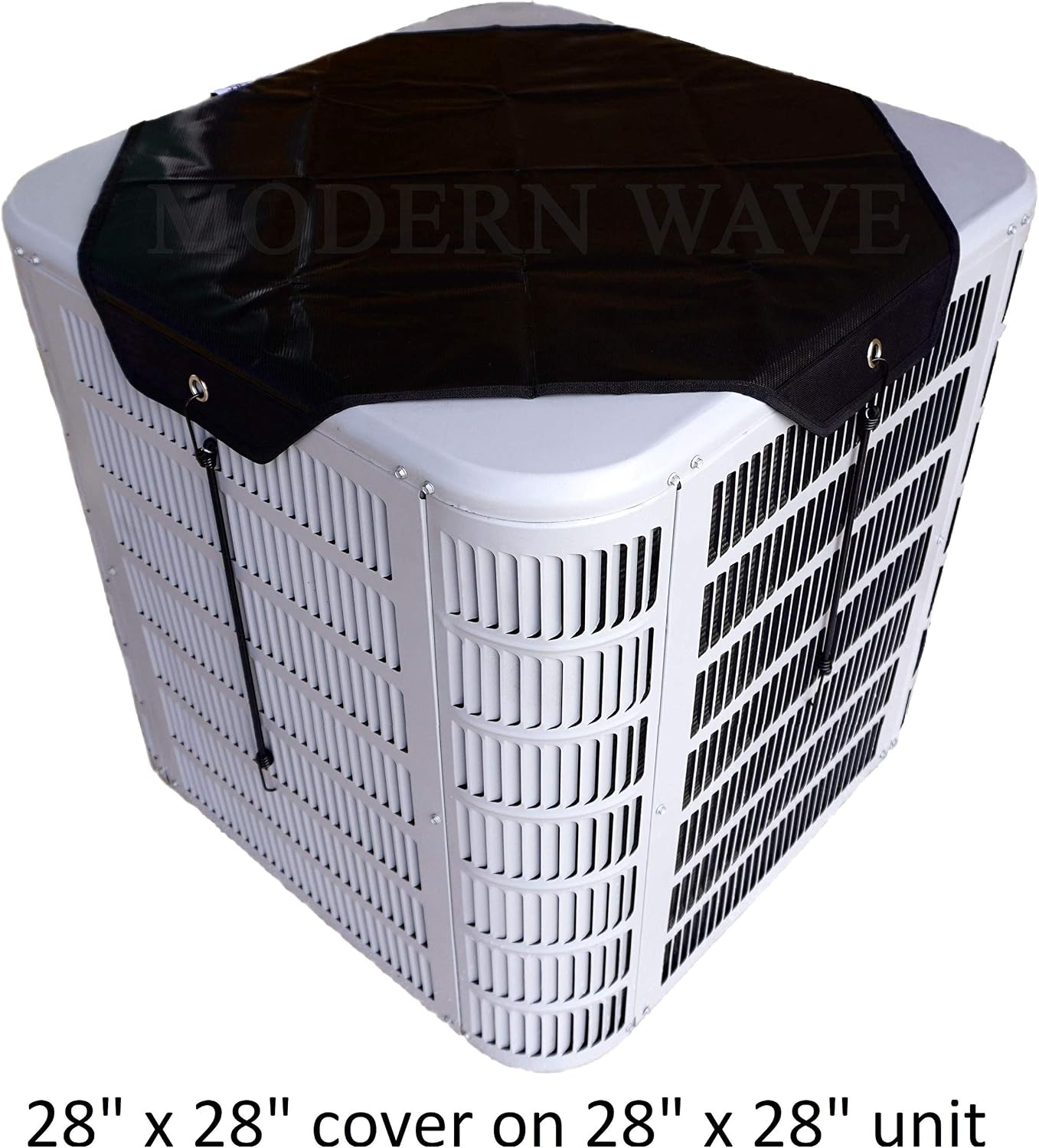 MODERN WAVE - 2 (Two) Central Air Conditioner Covers for Outside Units 36 x 36 inch - 1 (One) Top Universal Mesh Cover and 1 (One) Winter Waterproof