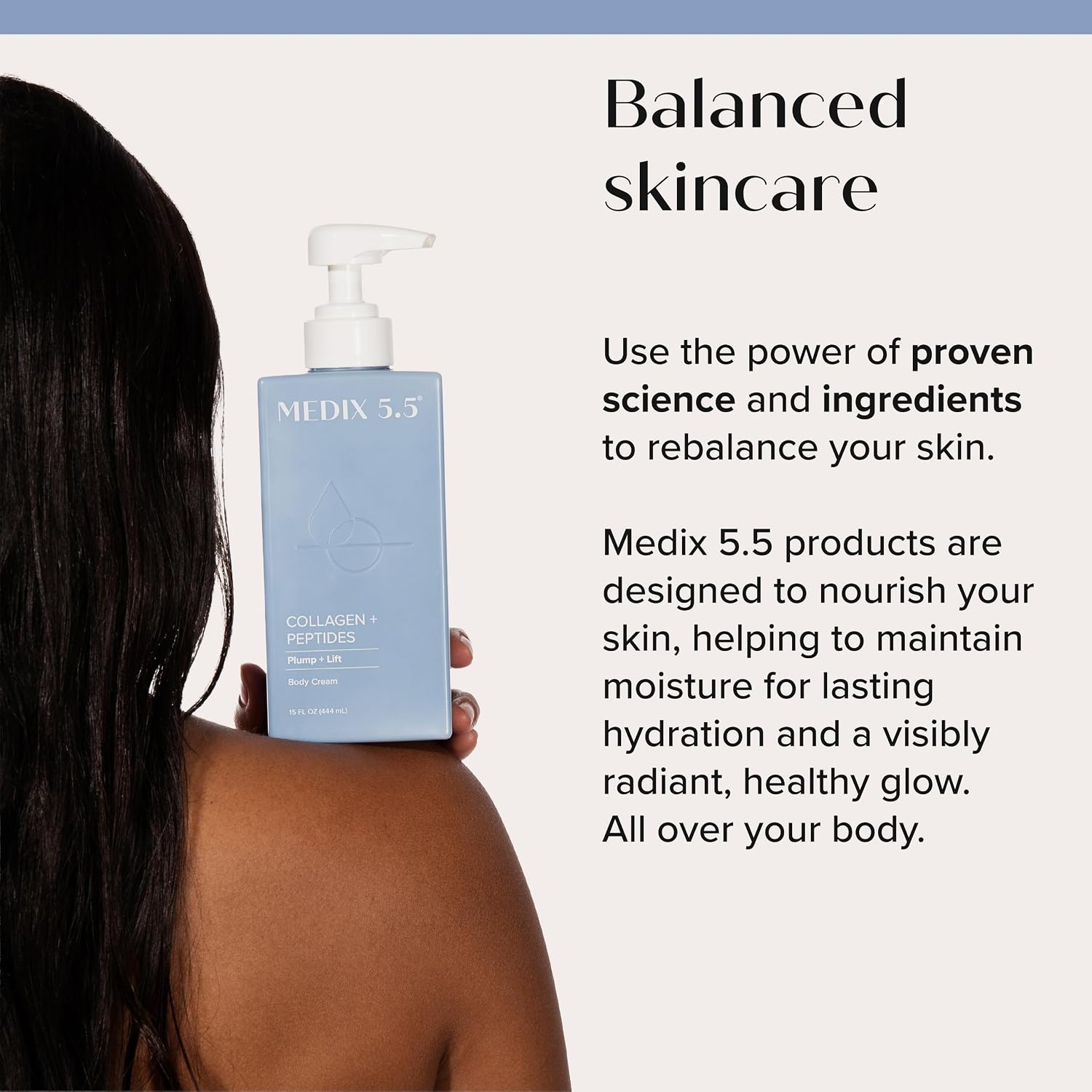 MEDIX 5.5 Collagen Cream Skin Care Face Lotion & Body Lotion For Dry Skin | Anti Aging Collagen Peptides Firming Cream Body Moisturizers Lifts, Firms, & Tightens For Younger Looking Skin, 15 Fl Oz
