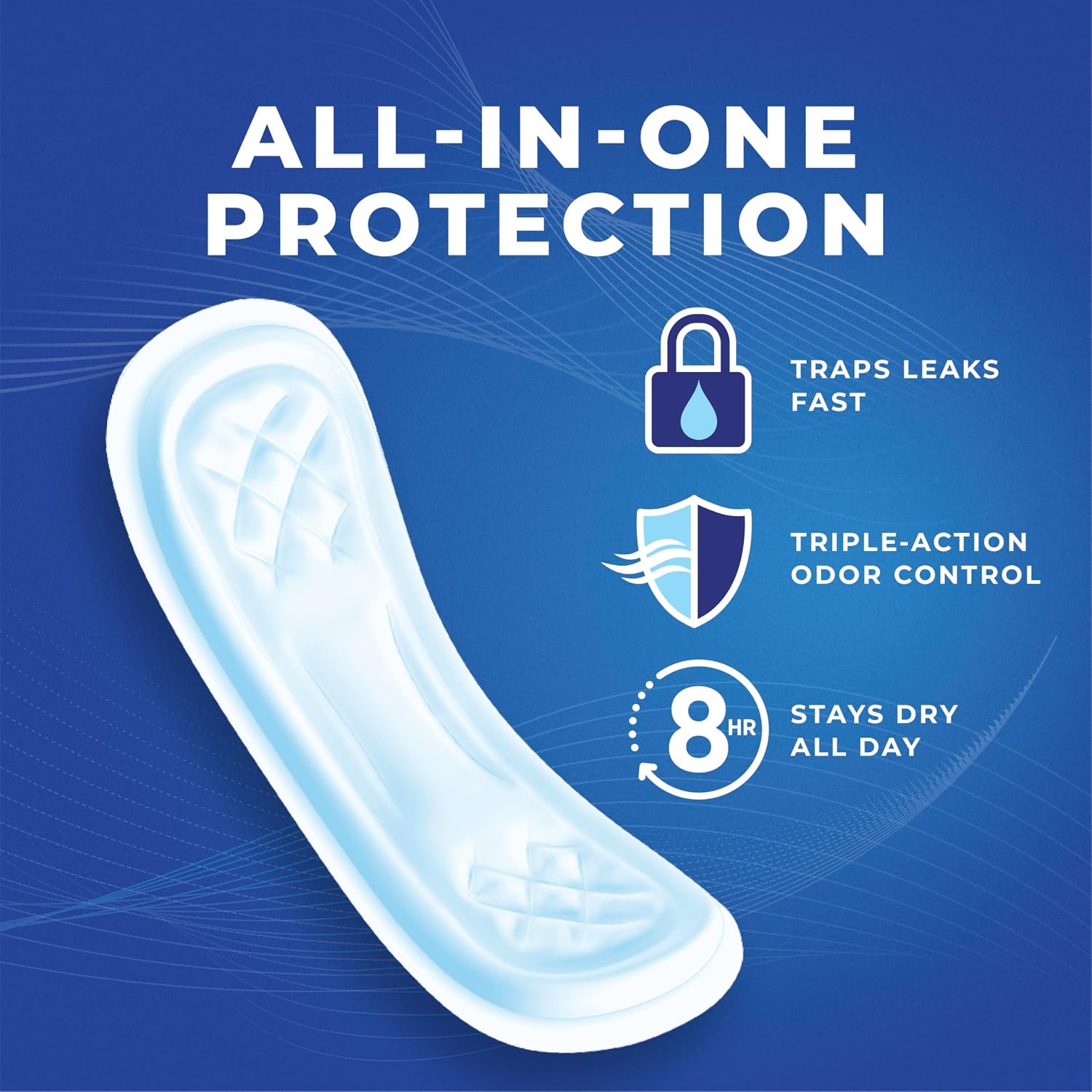 Stayfree Maxi Super Pads Wingless, Period and Leaks, 66 ct