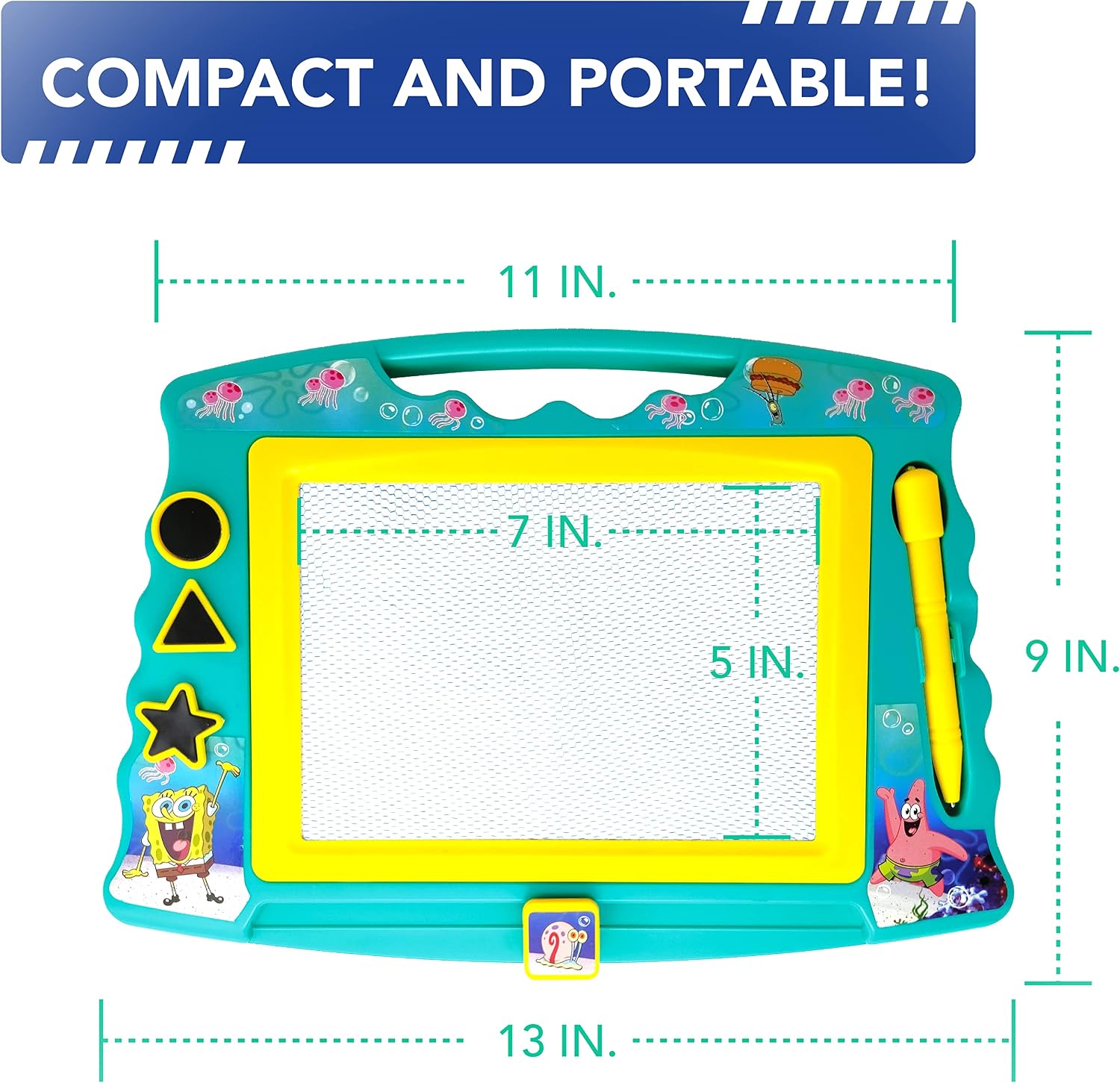 Lollipop PAW Patrol Magnetic Drawing Board with Stylus and 3 Stamps, for Girls or Boys (Pink)…