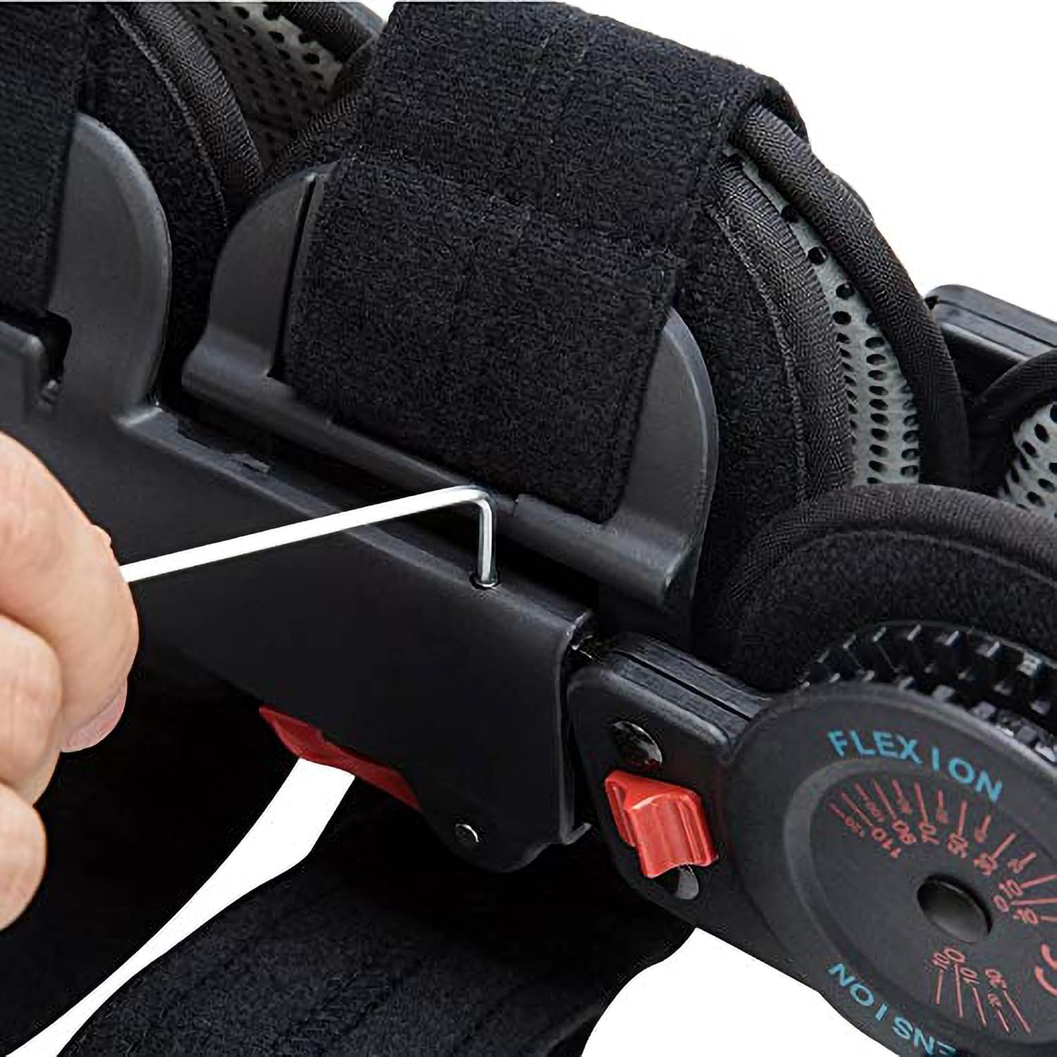 Medibot Hinged Knee Brace ROM Adjustable Post Op Knee Support Orthosis Immobilizer Protector for Left Leg and Right Leg, Both Men and Women