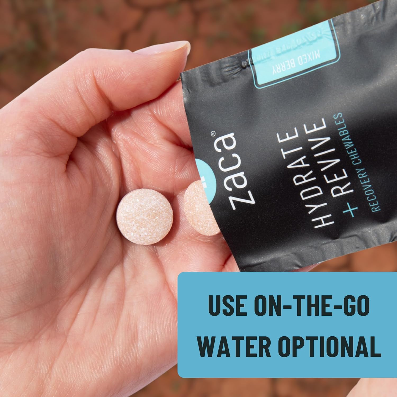 Zaca Recovery Chewable Supplement | Hydrate + Revive | 6 Packs = 12 Tablets | Party, Travel, Exercise & Altitude | Sugar Free, Gluten Free, Artificial Ingredients Free