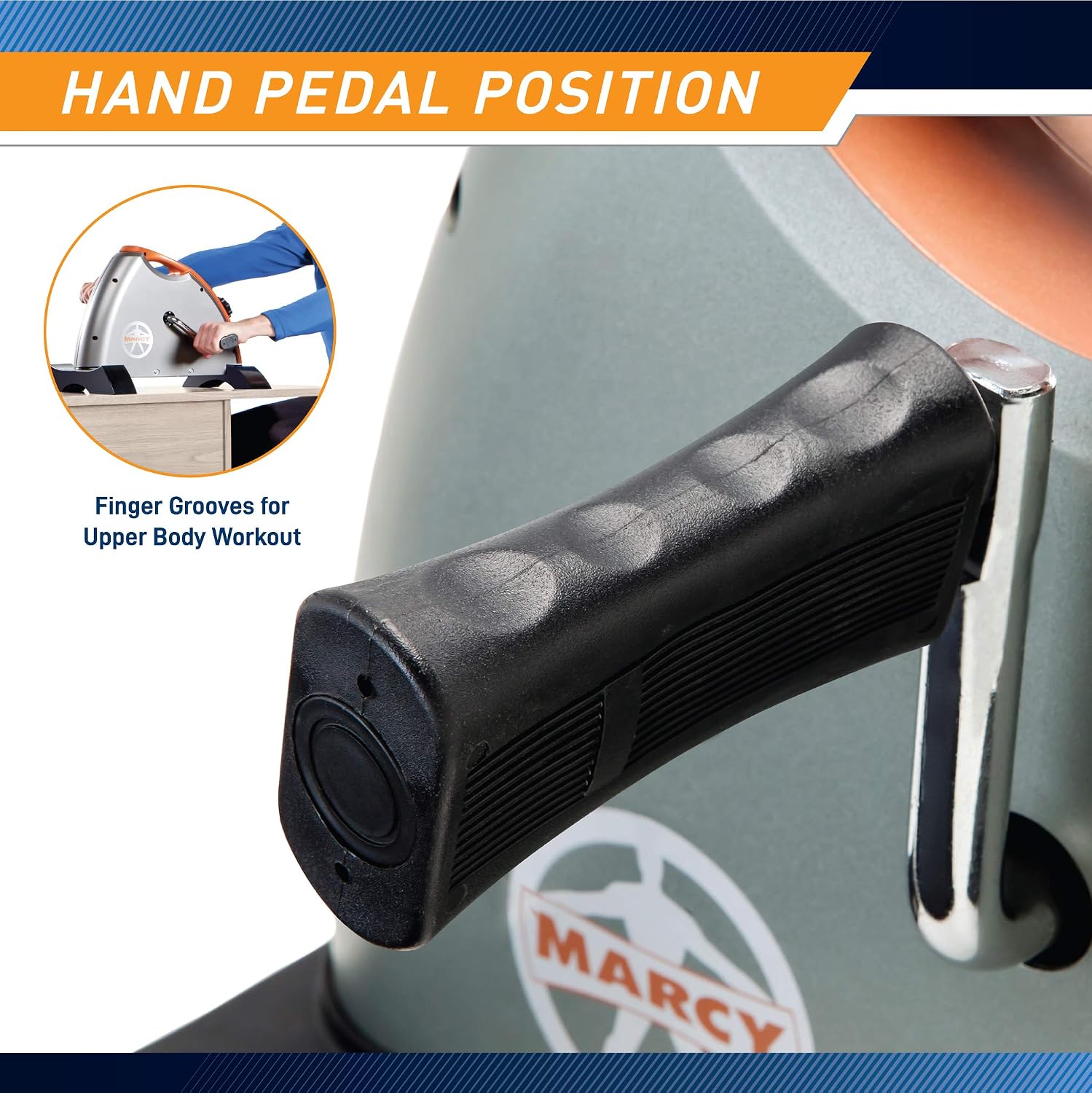 Marcy Under Desk Mini Pedal Leg and Arm Exercise Cycle with Adjustable Magnetic Resistance Leg Exercisers