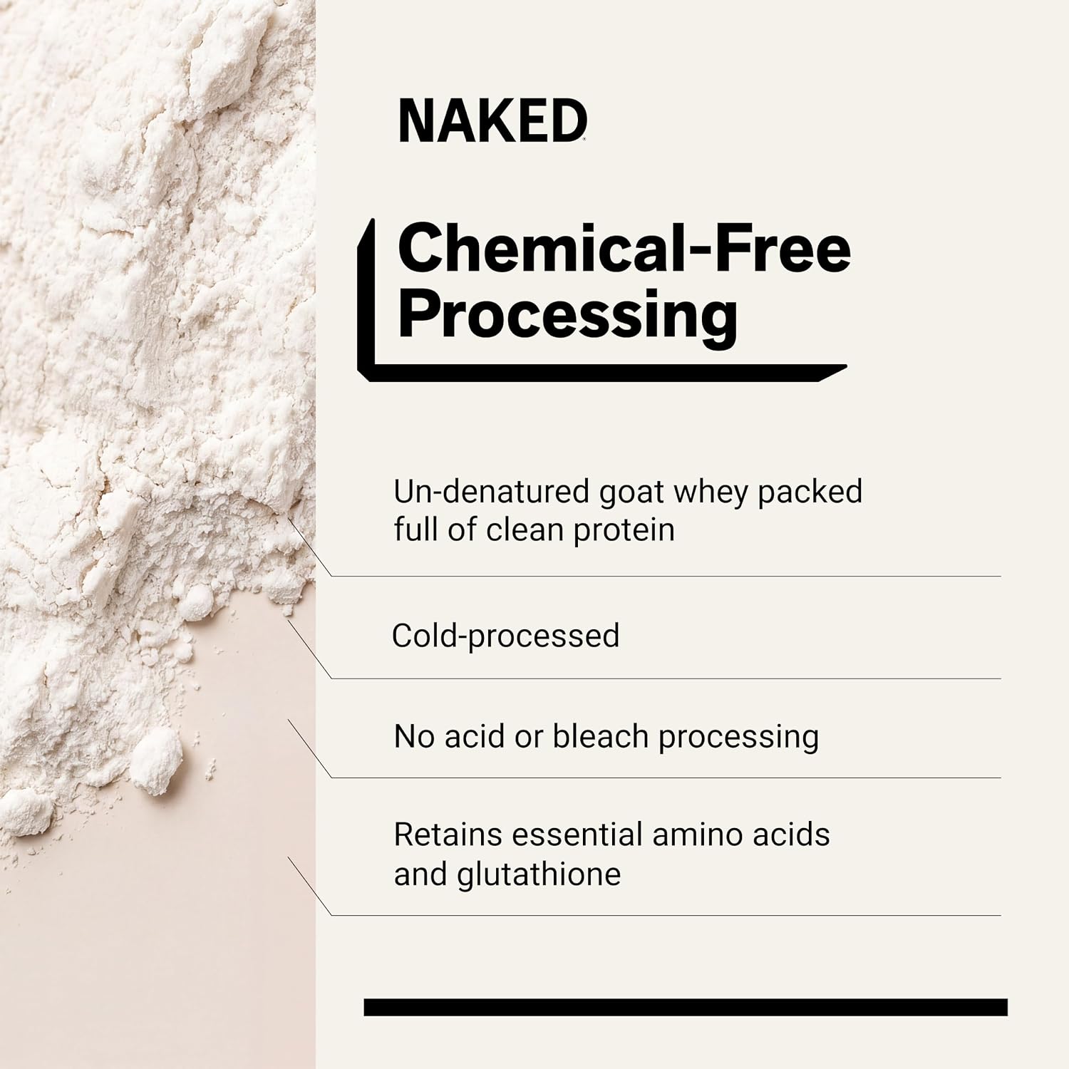 NAKED Goat - Pasture Fed Goat Whey Protein Powder from Small-Herd Wisconsin Dairies, 2Lb Bulk, GMO Free, Soy Free. Easy to Digest - All Natural - 23 Grams of Protein - 30 Servings