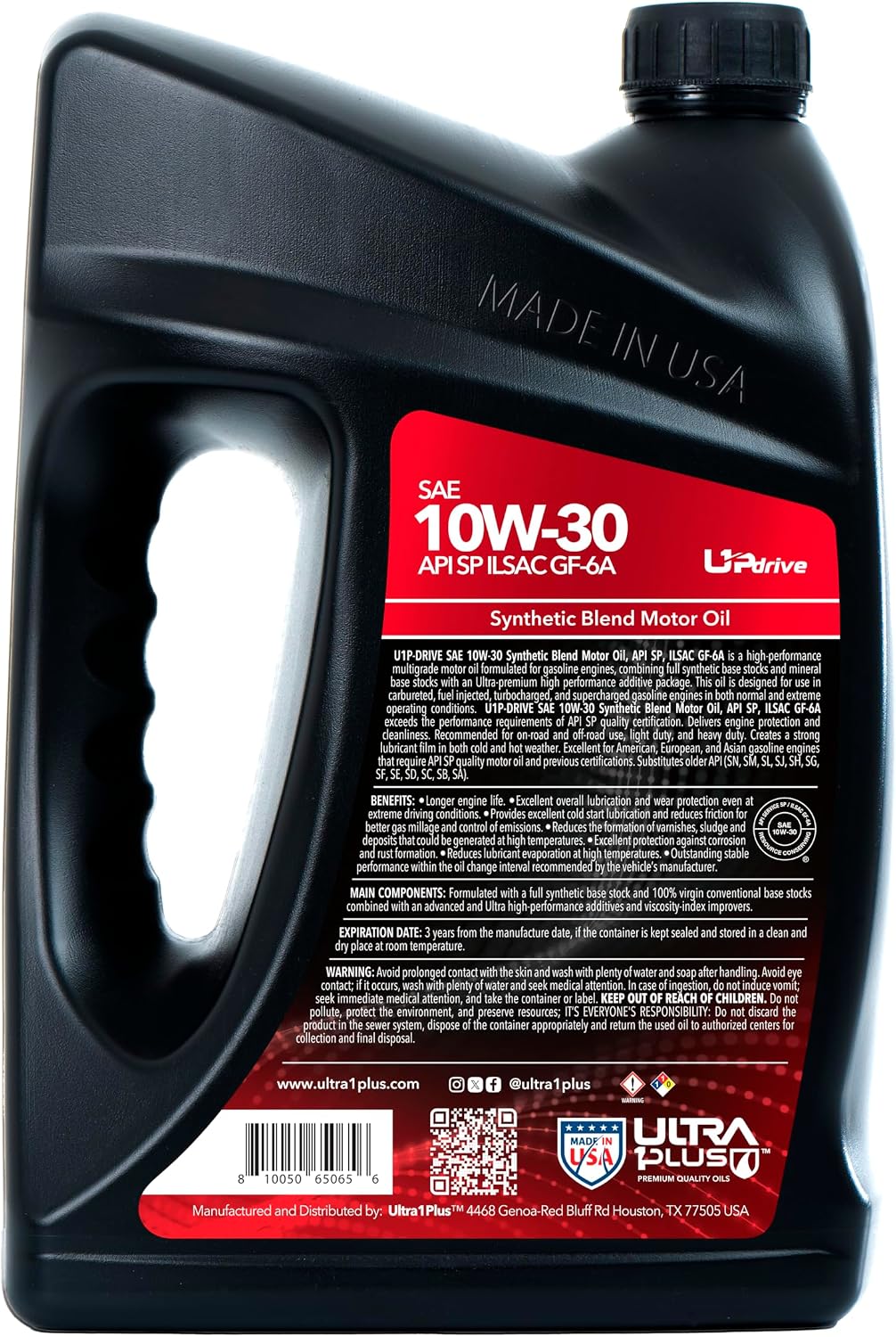 SAE 5W-30 Synthetic Blend Motor Oil API SP ILSAC GF-6A 1 Gallon