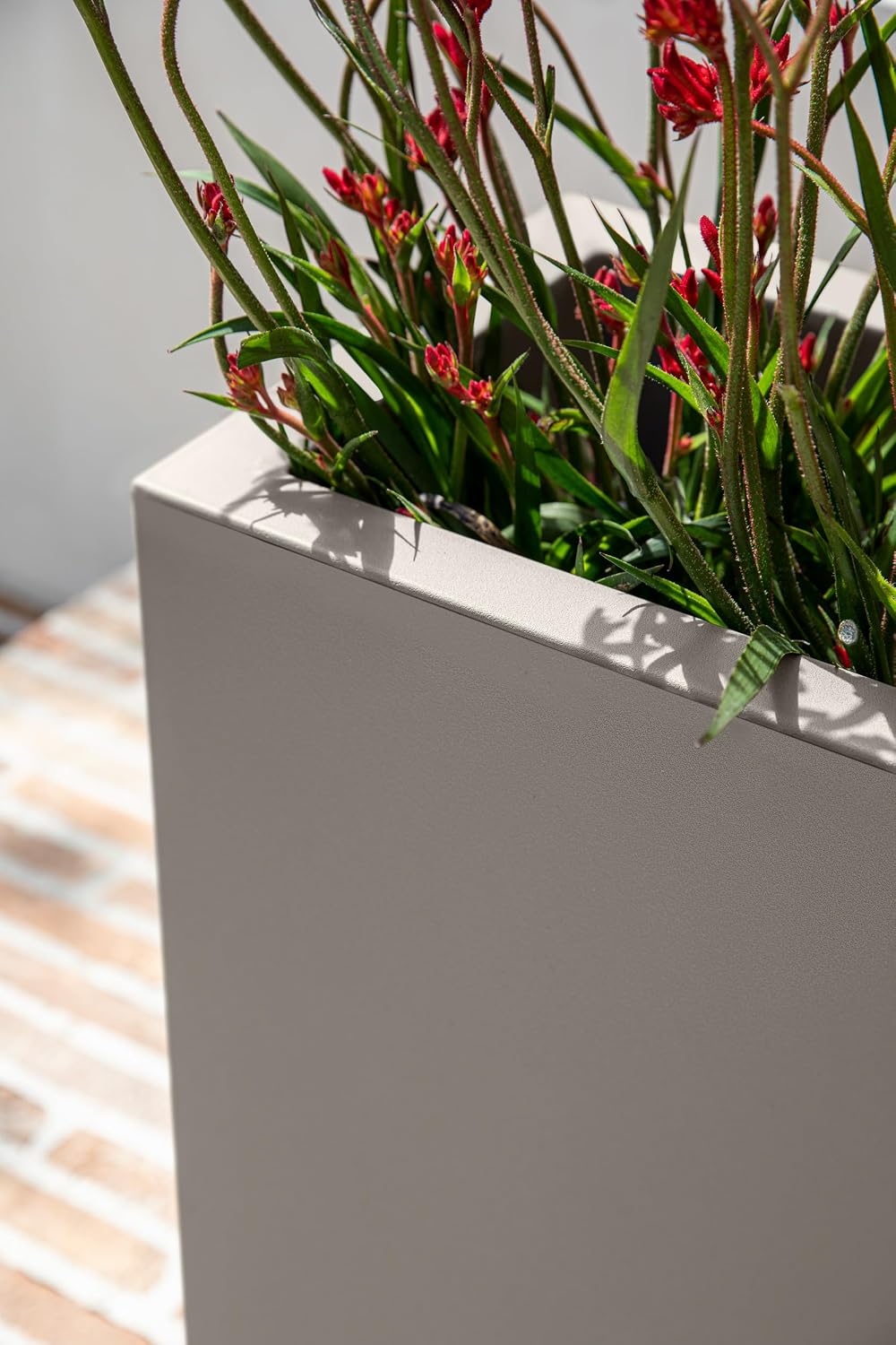 Veradek Span Plastic Box Series Planter - Tall Rectangular, White, All-Weather Resistant, Removable Insert Bucket, Modern Design, Indoor/Outdoor Use | Made From Durable Plastic Featuring a Removable Insert Bucket. Modern Porch/Patio Décor for Plants and…