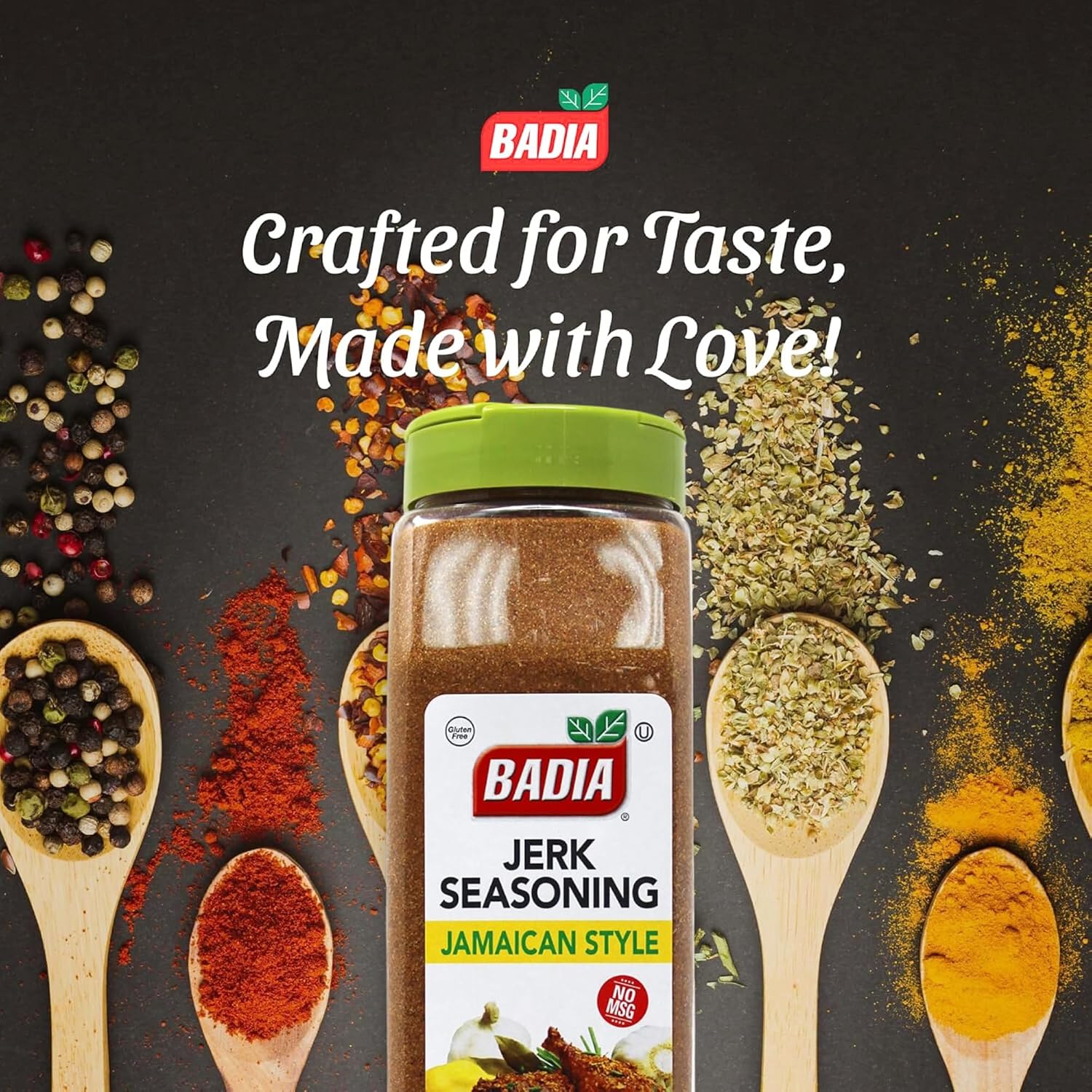Badia Jerk Seasoning Jamaican Style, 24 oz – Caribbean Spice Blend | Bold Caribbean-inspired seasoning for chicken, pork, seafood, vegetables, grilling, roasting, and dry rub recipes