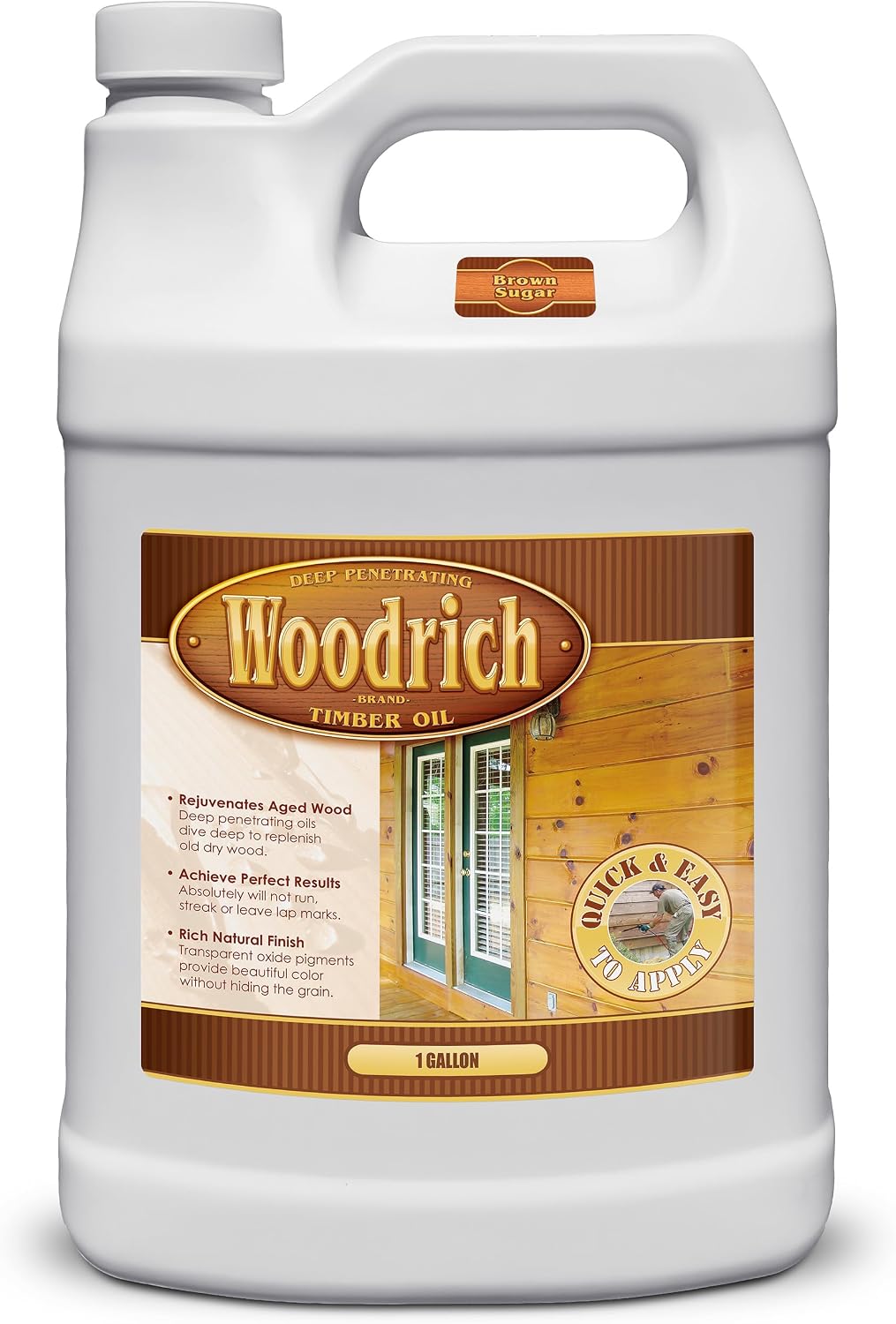 Timber Oil Deep Penetrating Stain for Wood Decks, Fences, Siding, and Log Cabins - 1 Gallon, Western Cedar (Covers 150 sq. ft.)