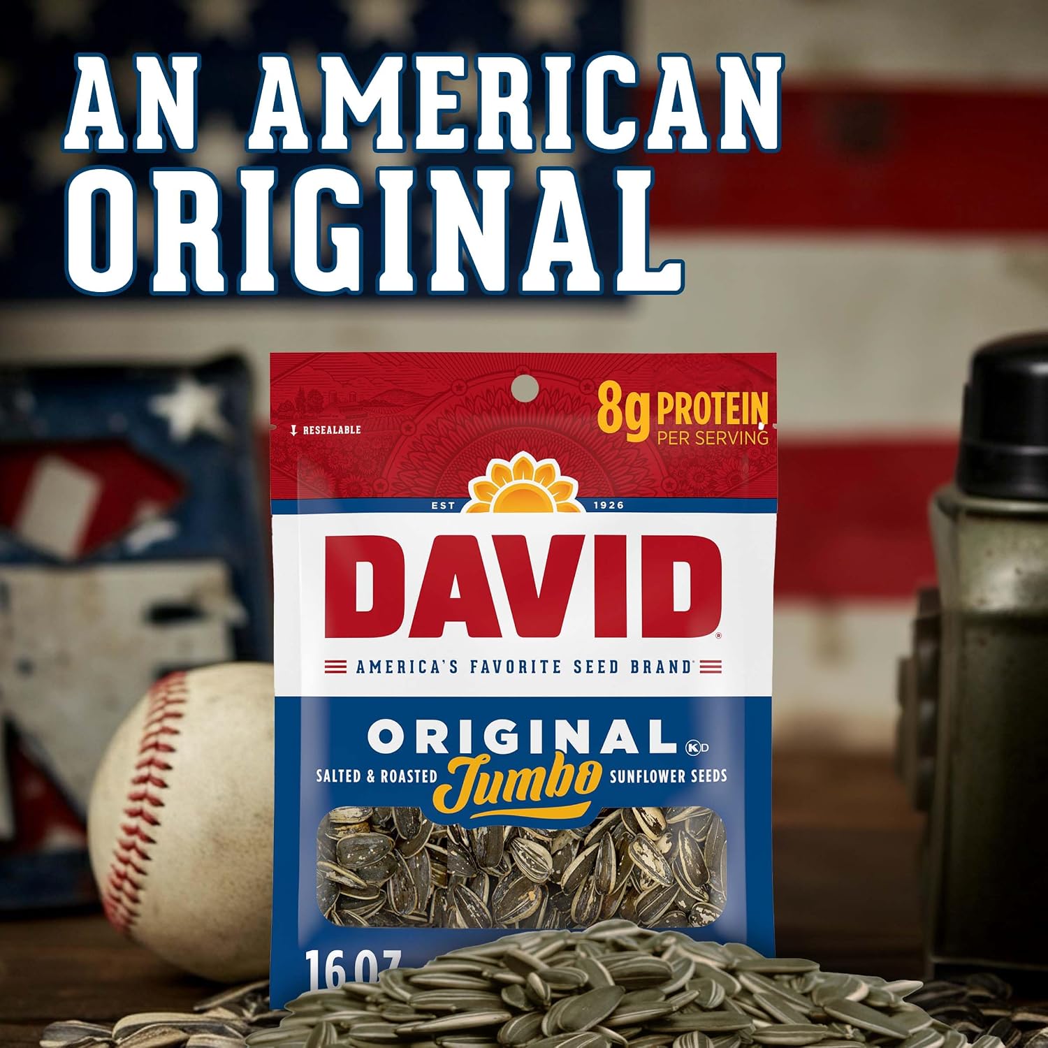 DAVID Jumbo Sunflower Seeds, Original Flavor, 16 oz.