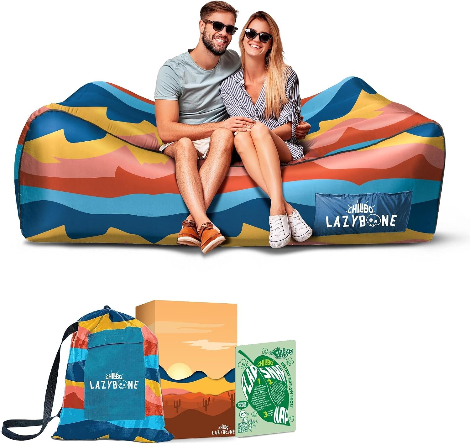 Chillbo Shwaggins, Inflatable Beach Lounger, Inflatable couches