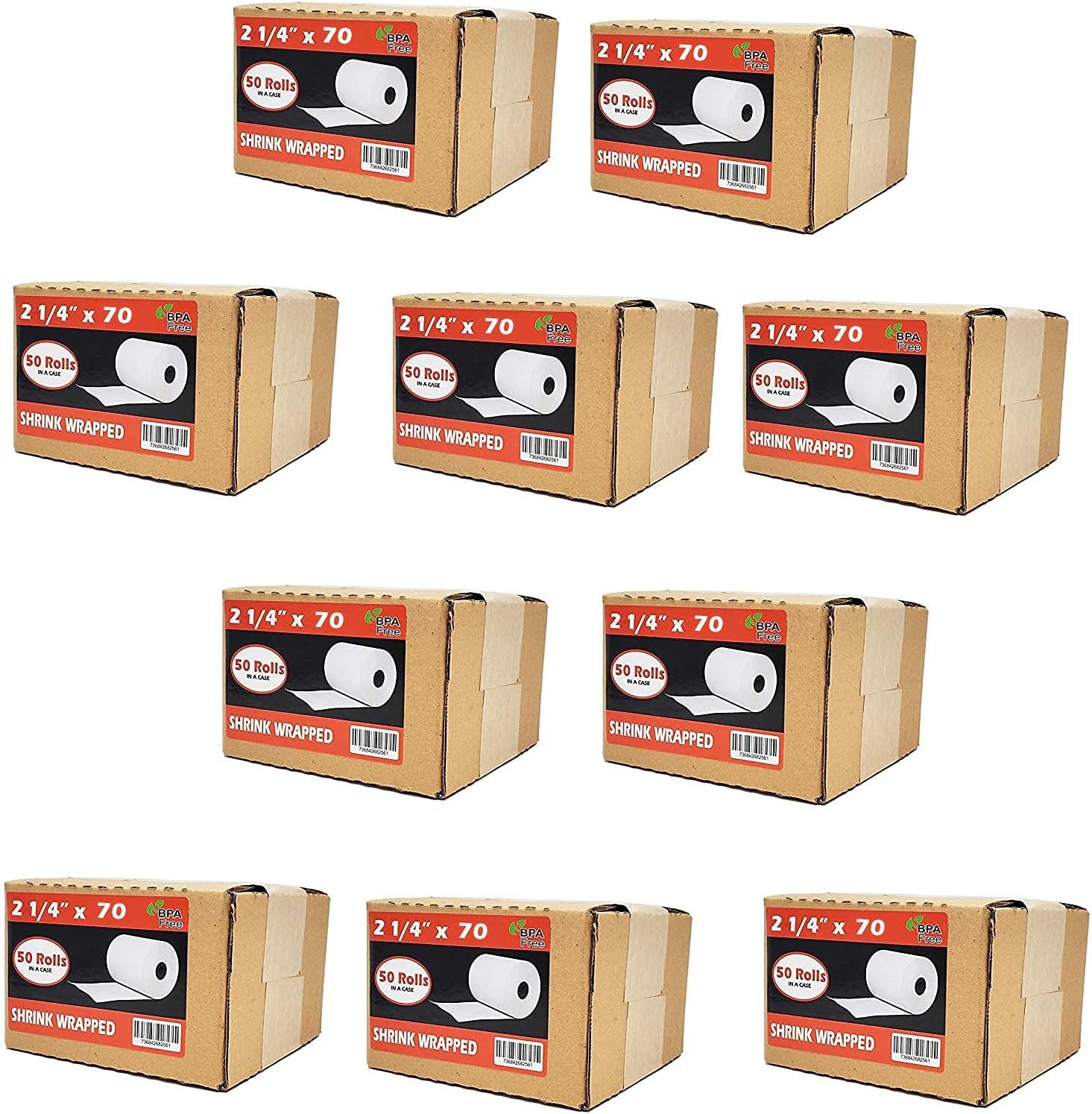 (50 Rolls) 3 1/8 x 230 Thermal Paper Receipt Rolls (55 GSM Premium Quality German Paper) Fits All POS Cash Registers BPA Free - BuyRegisterRolls