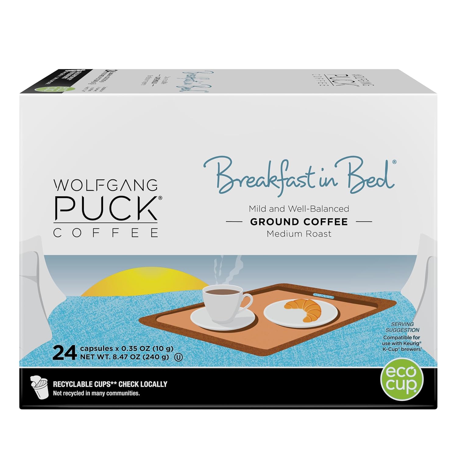 Wolfgang Puck Coffee Single Serve Capsules, Compatible with Keurig K-Cup Brewers, Hawaiian Hazelnut, 24 Count
