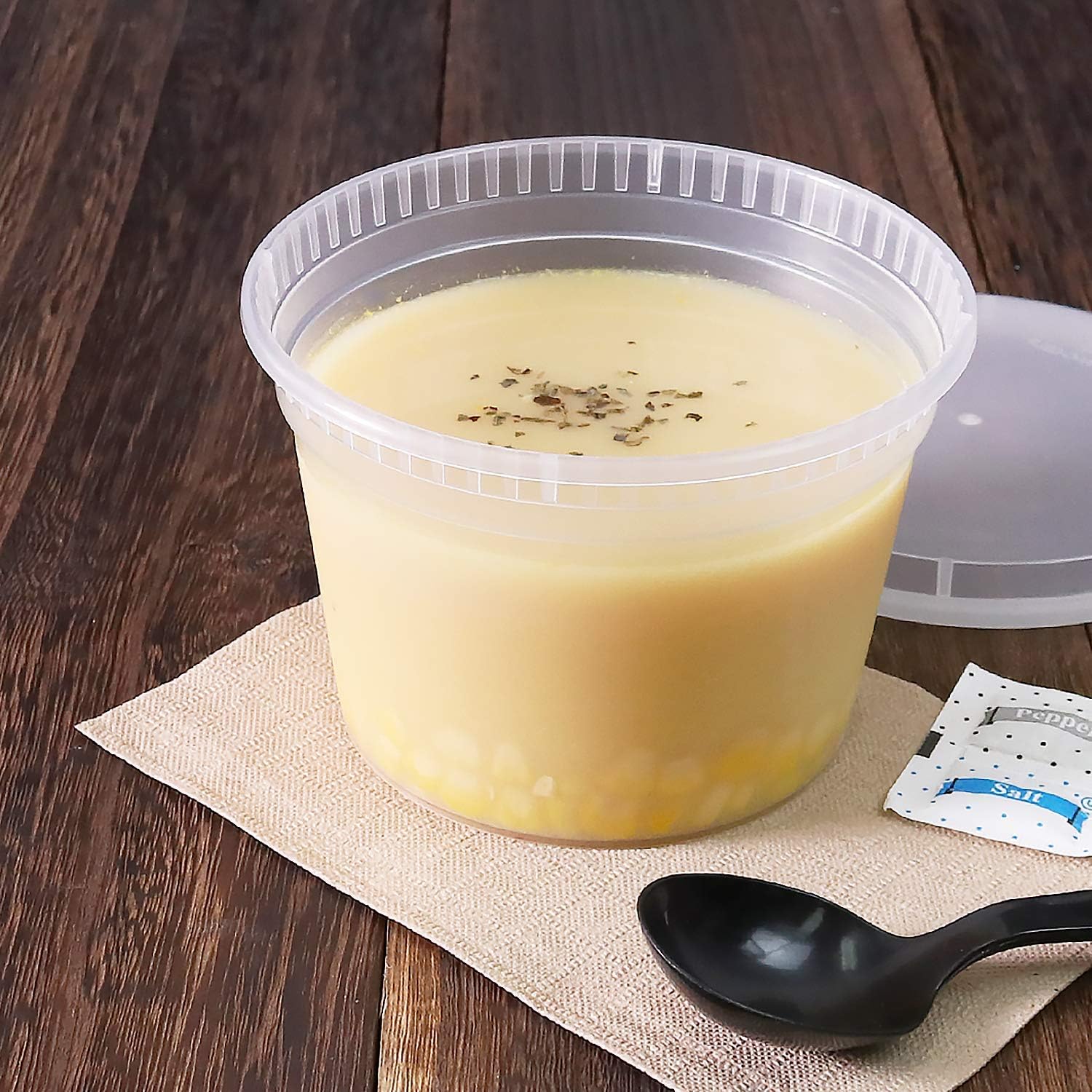 Karat [32oz - 240 ct] Clear PP Injection Molded Round Deli Containers with Lids (FP-IMDC32-PP)