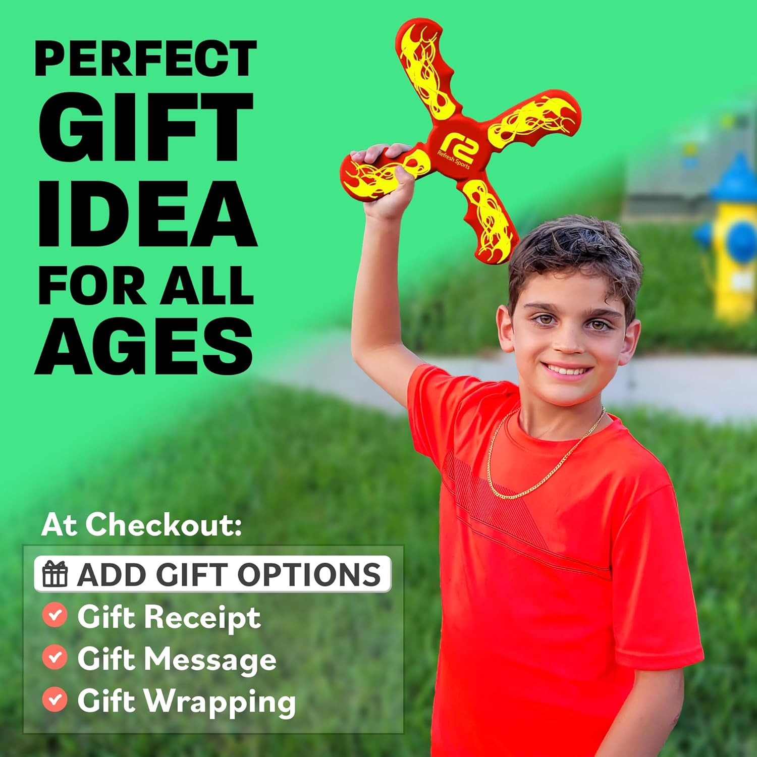 Boomerang for Kids - Fun & Easy To Use - Toys for Ages 8-13 - Birthday Gifts for Kids 5 6 7 8 9 10 Year Old Boy Gift - Best Outdoor Summer Gifts For
