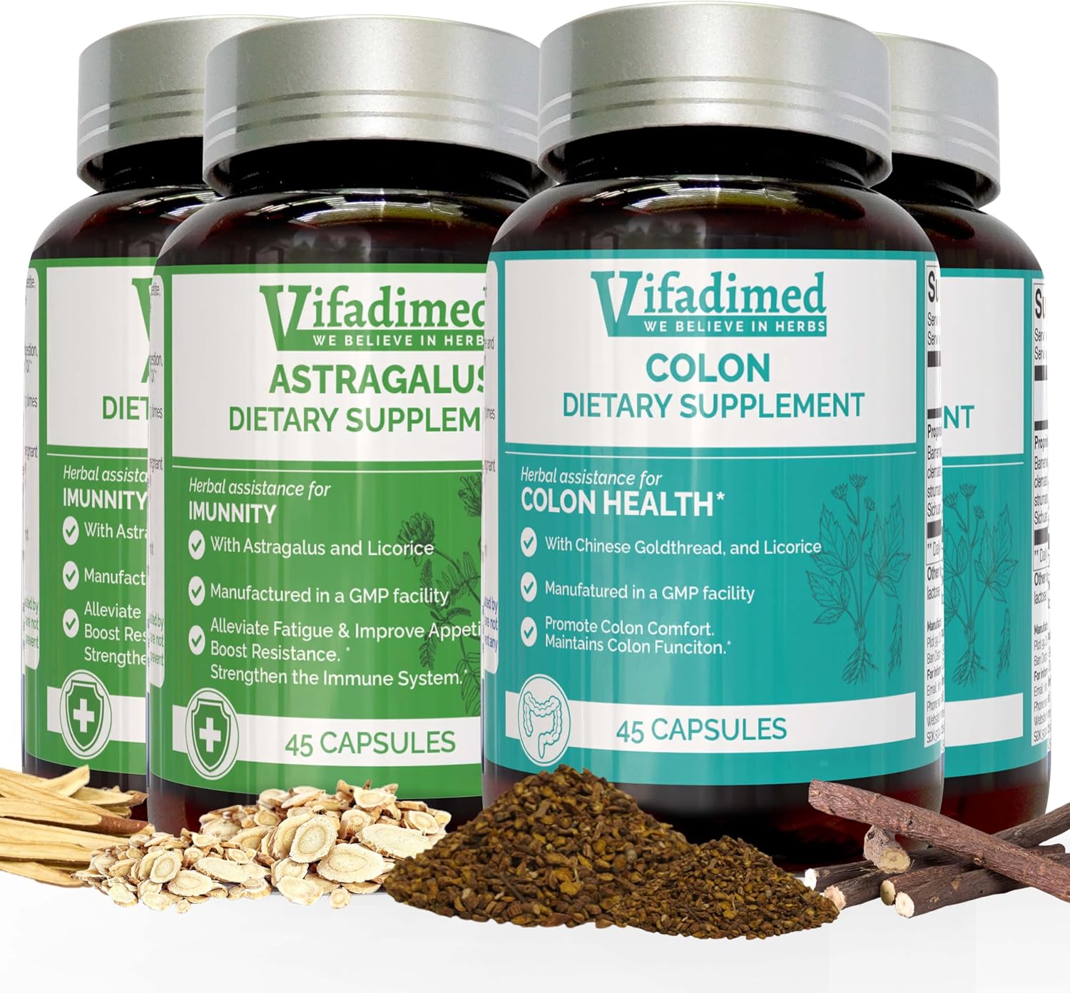 Colon for Diarrhea, IBS-D,Colitis, Soothes Irritation,Enhances Colon's Function. Intestine Lining,Gut Microbiome,Colon Motility. IBS Relief.-45 Capsules