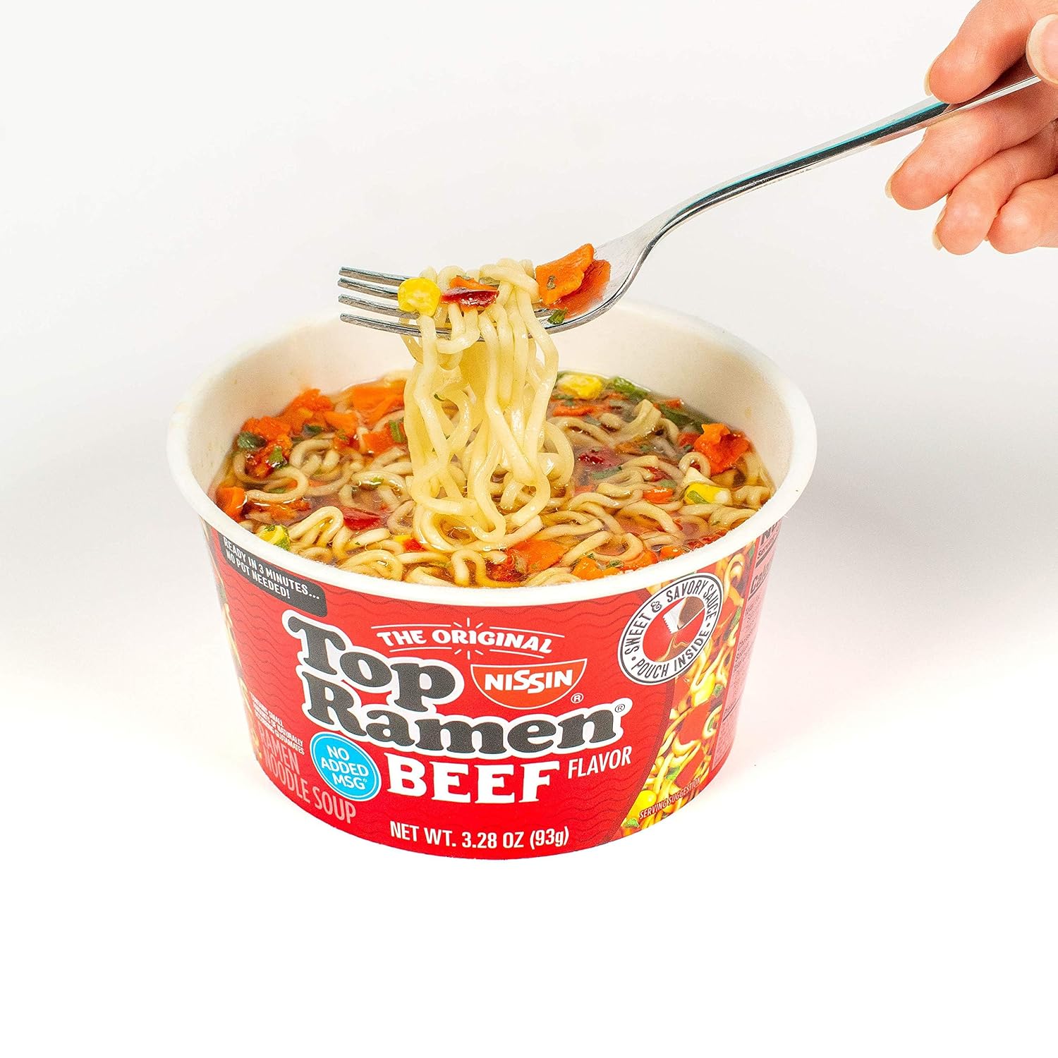 Nissin Top Ramen Noodle Soup, Chicken, 3 Ounce (Pack of 24) | Quick, convenient meal ready in minutes with just hot water.