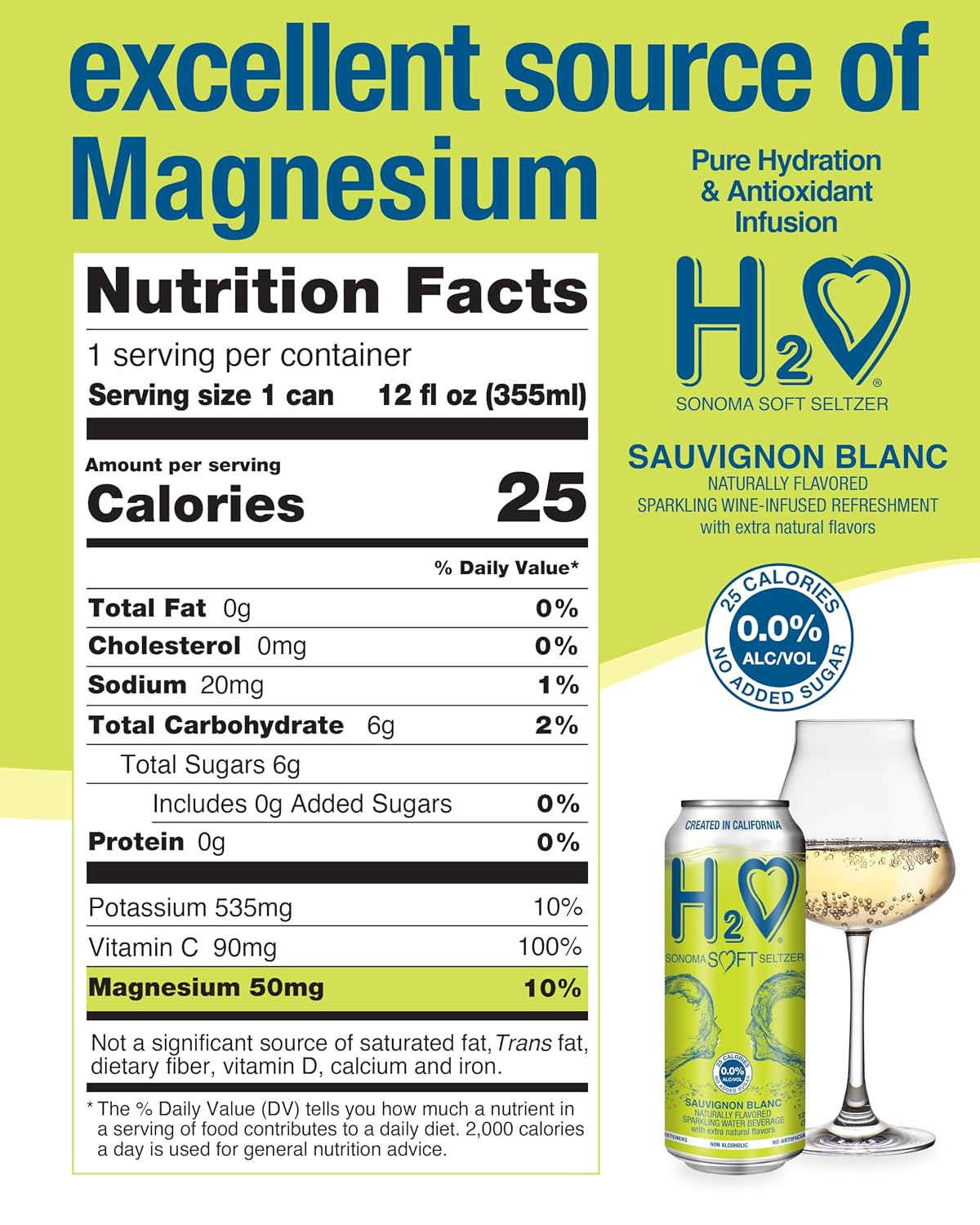 H2o - The Best Non Alcoholic Red Wine - Infused California Sparkling Refreshment, 0.0% Alcohol, (Pinot Noir, Pack of 4-12 Fl oz)