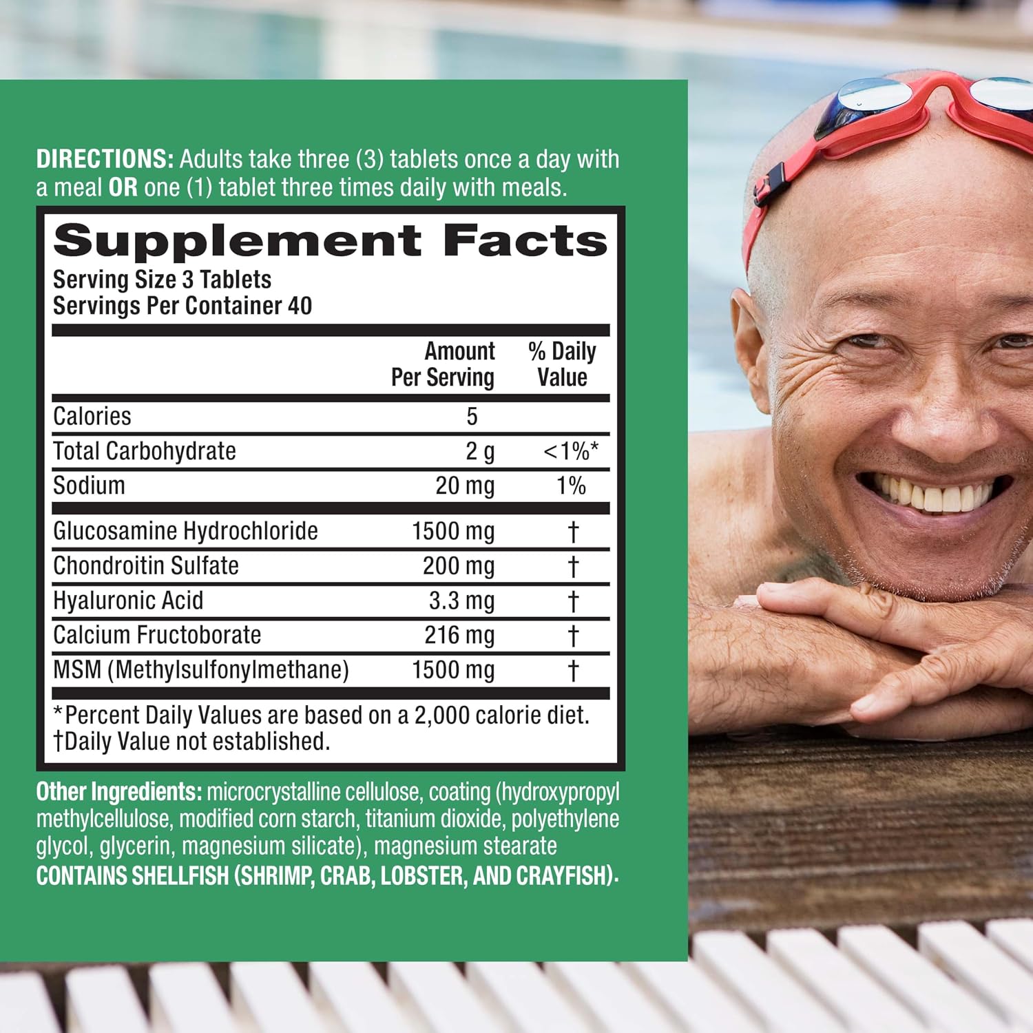 Move Free Advanced Joint Support, Glucosamine, Chondroitin + MSM - 120 ct | Supports Mobility Comfort Strength Flexibility & Bone, 40 Servings, Bone & Joint Support Supplement tablets, Fruitx-B