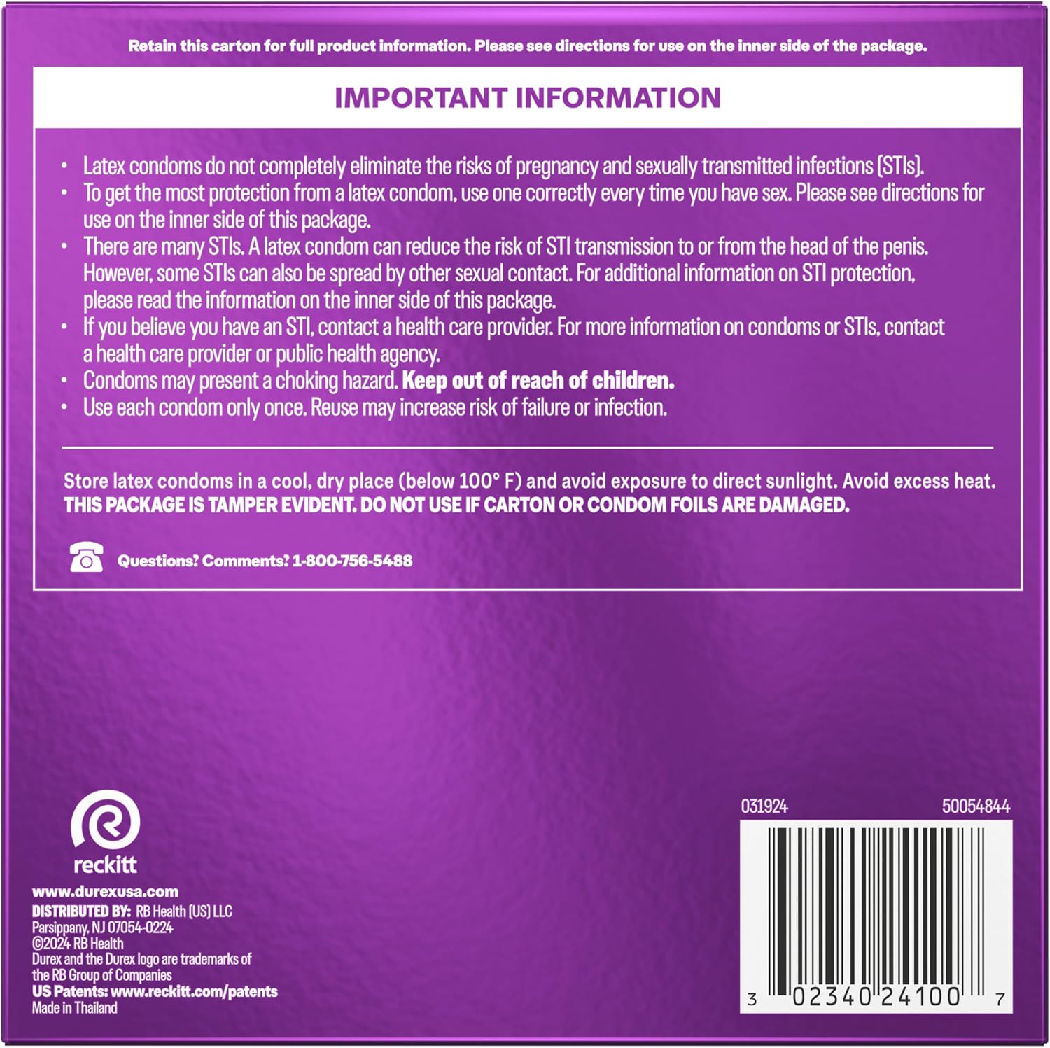 Durex Extra Sensitive Thin Condoms, Lubricated Latex Condoms for Men, 24 Count