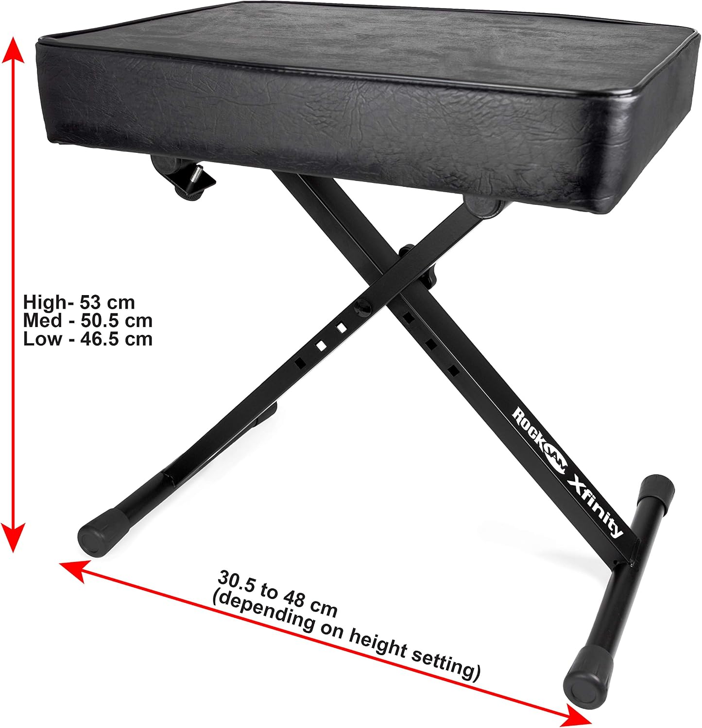 RockJam RJKBB100 Adjustable Padded Piano Bench