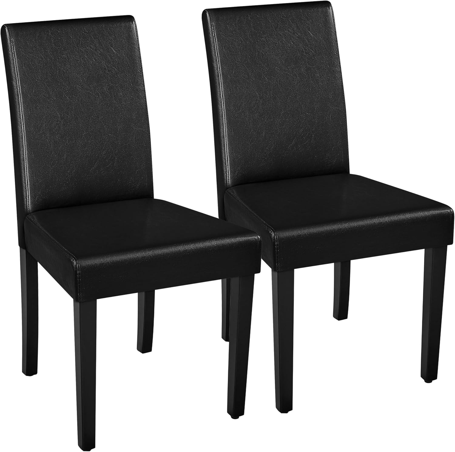 Yaheetech Dining Chairs Set of 4 Upholstered Kitchen Chairs Black