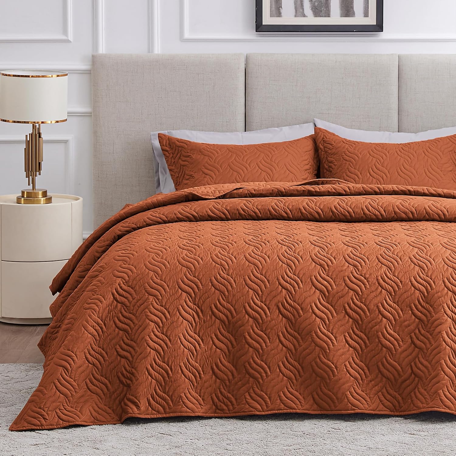 Love's cabin Quilts for Queen Bed Blue Bedspreads - Soft Bed Summer Lightweight Bedspread Comforter - Modern Style Coin Pattern Coverlet for All