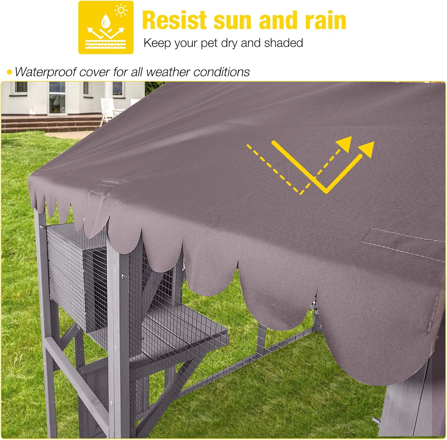 Aivituvin Extra Large Window Catio 5-Level Outdoor Cat Enclosure with Cover