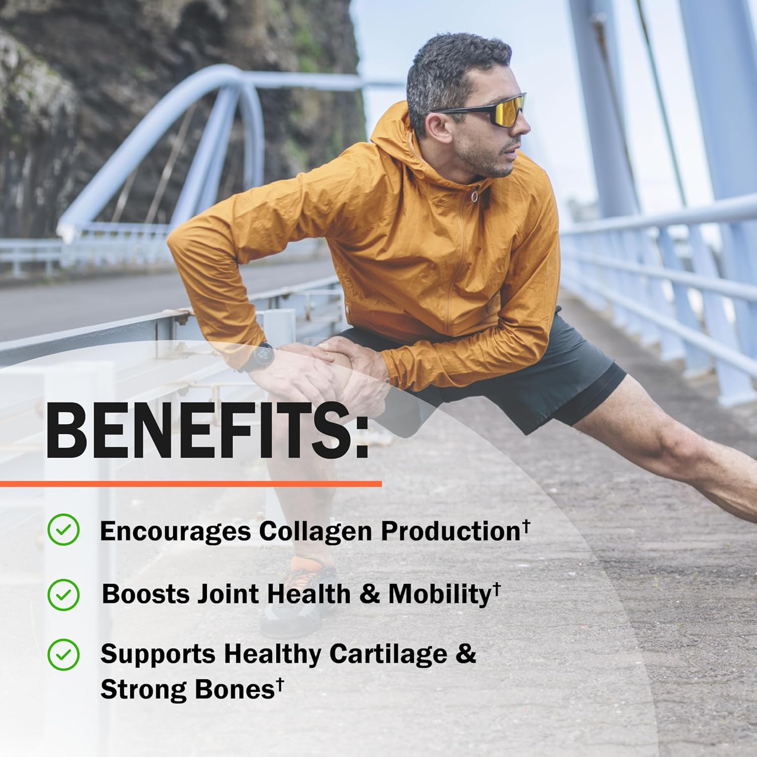 Glucosamine Chondroitin MSM Joint Support Supplement, 90 Capsules | Turmeric & Ginger, Hyaluronic Acid, Collagen, Glucosamine Chondroitin Sulfate for Joint Comfort, Gluten Free, Non GMO