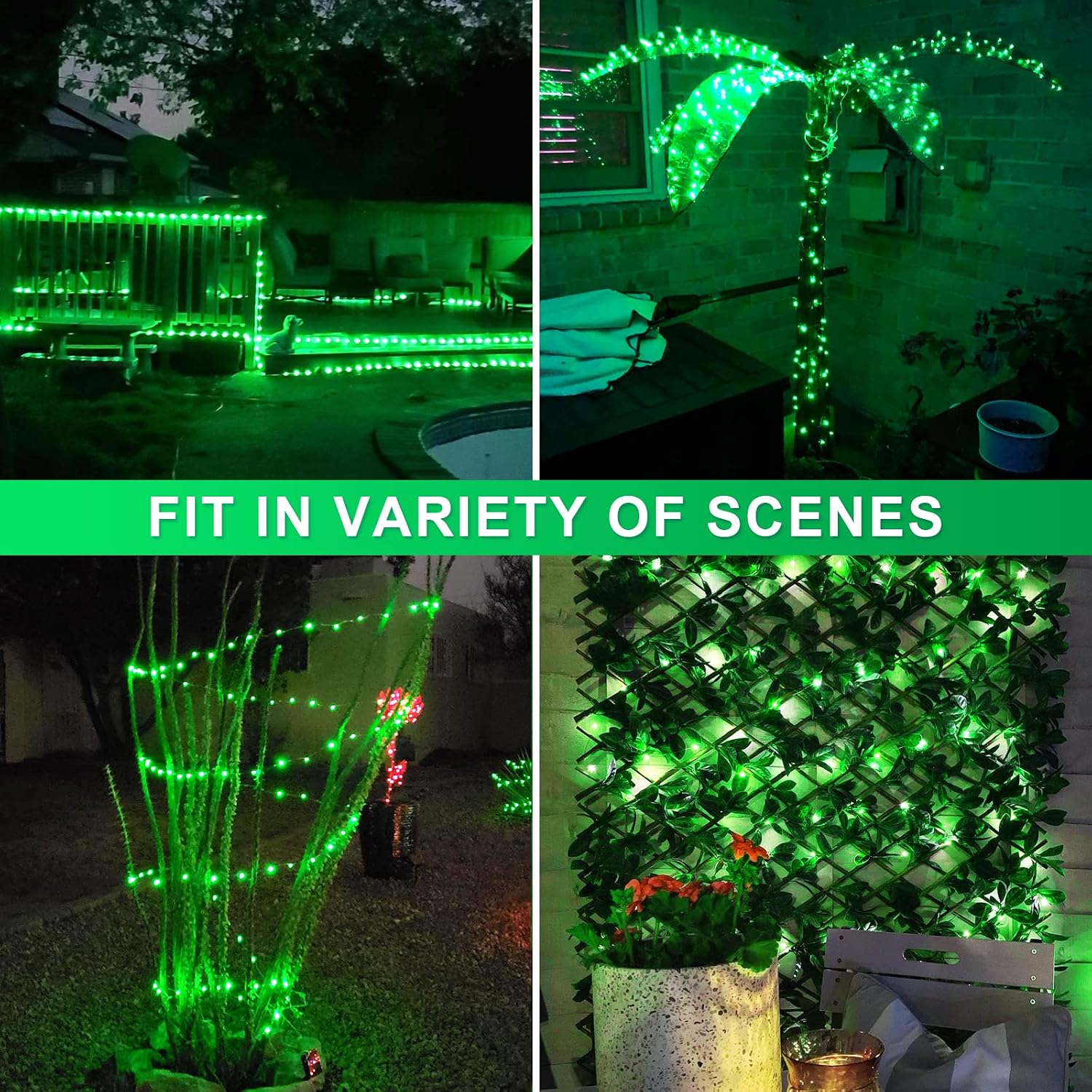 JMEXSUSS 2 Pack Solar String Lights Outdoor Total 66FT 200LED Fairy Lights | Outdoor Waterproof, 8 Modes Solar Christmas Lights for Outside Garden Tree Patio Yard Wedding Christmas Decorations, White