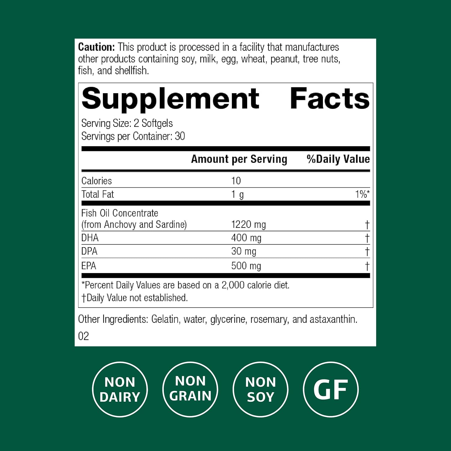 Standard Process Olprima EPA|DHA, Omega-3 Oil Brain Health, 60 Softgels