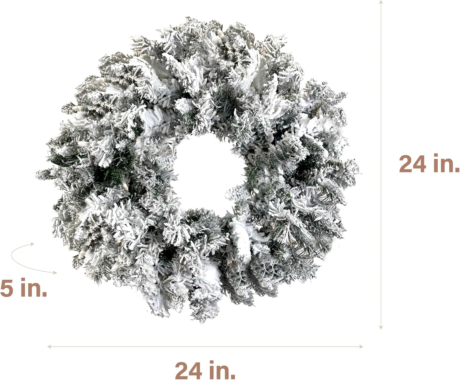 Fraser Hill Farm 7.5-Ft. Mountain Pine Flocked Artificial Christmas Tree with Stand, Unlit Foldable Fake Tree with Realistic Snowy Foliage for Home Decoration