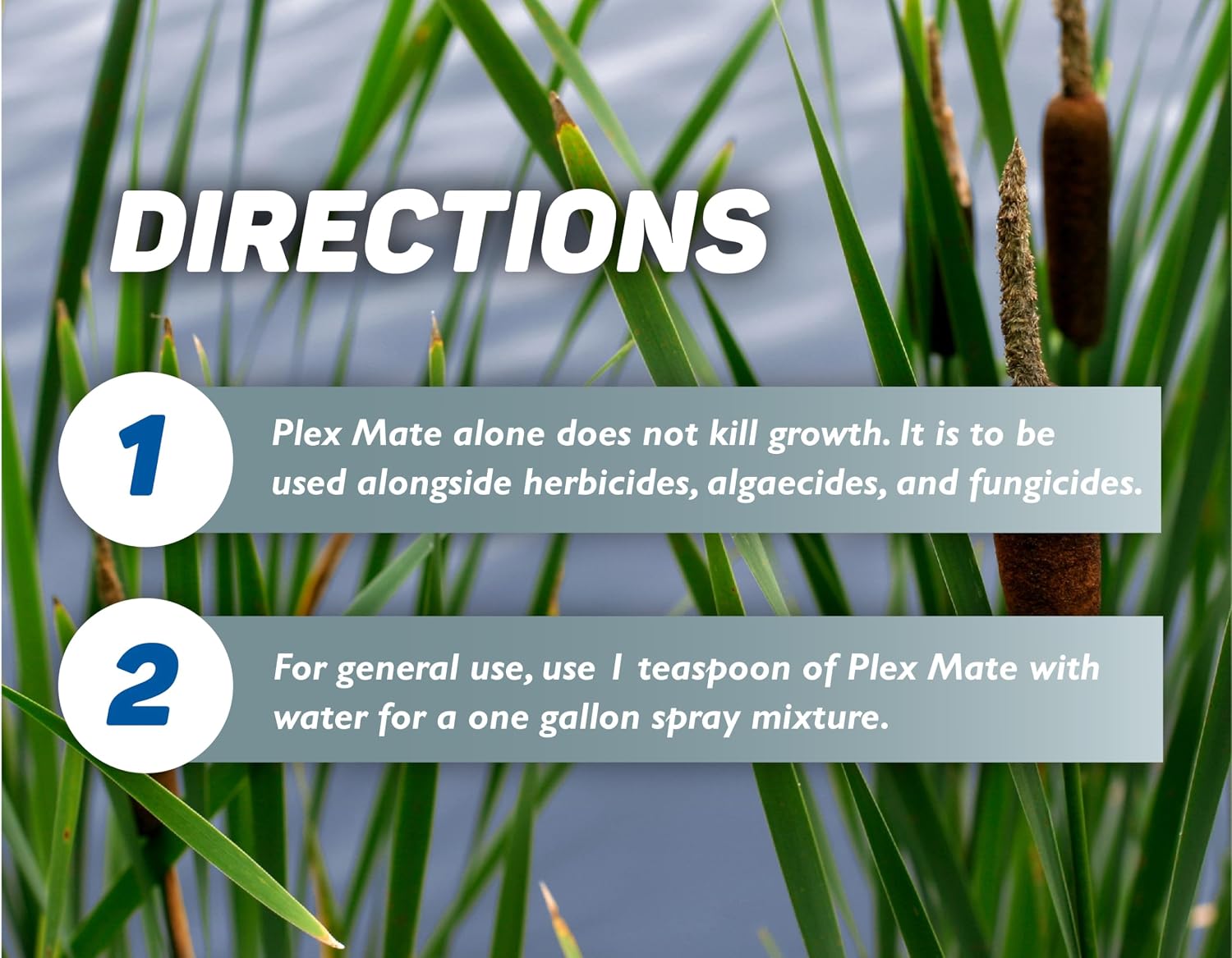 Plex Mate Aquatic Surfactant for Herbicides - 8 Ounces - Non-Ionic, Increase Product Coverage, Increase Product Penetration, Increase Product Effectiveness